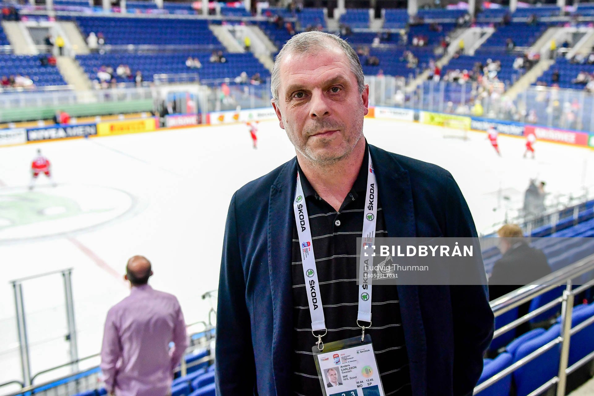 Rögles sportchef Anders Masken Carlsson på plats före