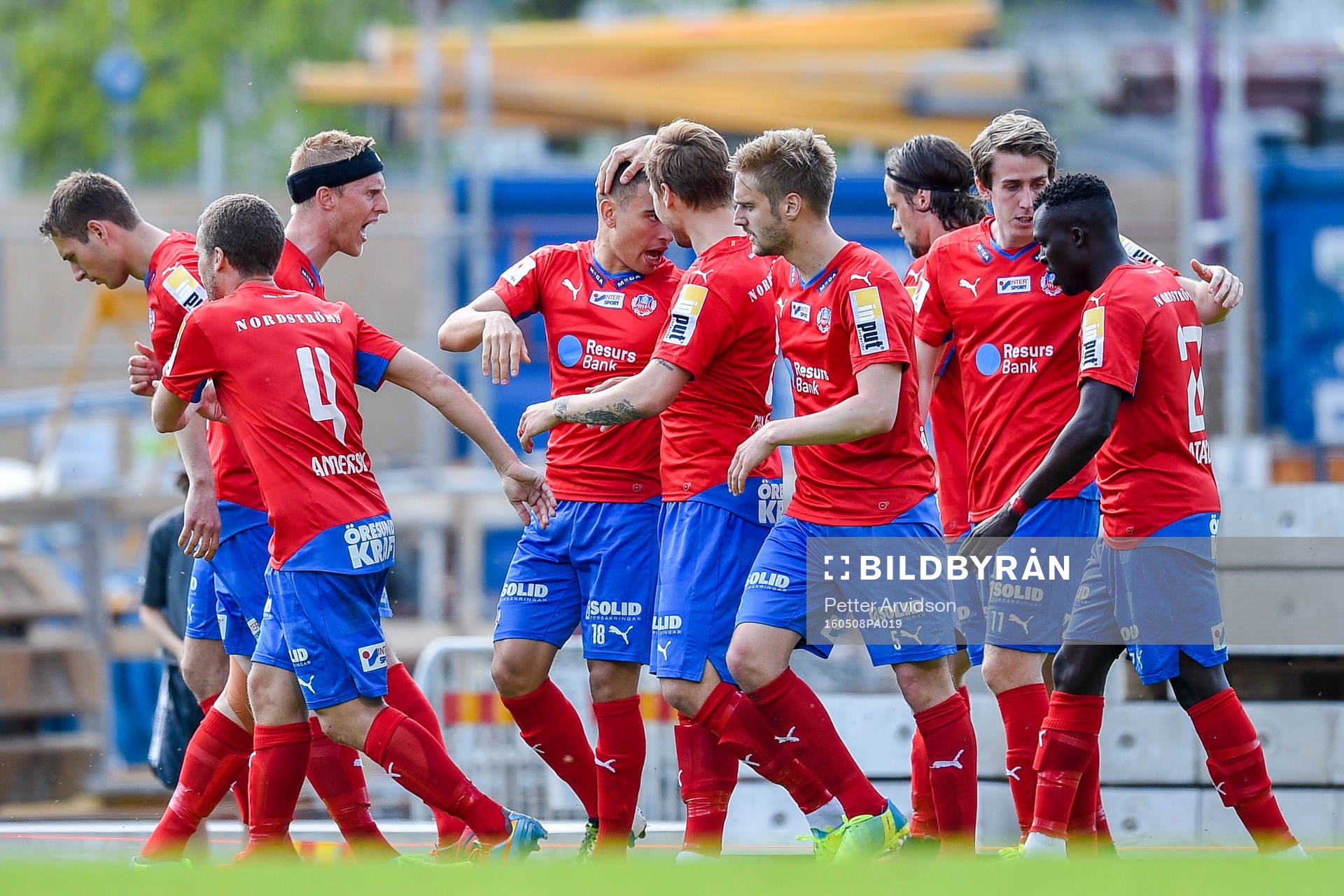 Helsingborgs spelare jublar
