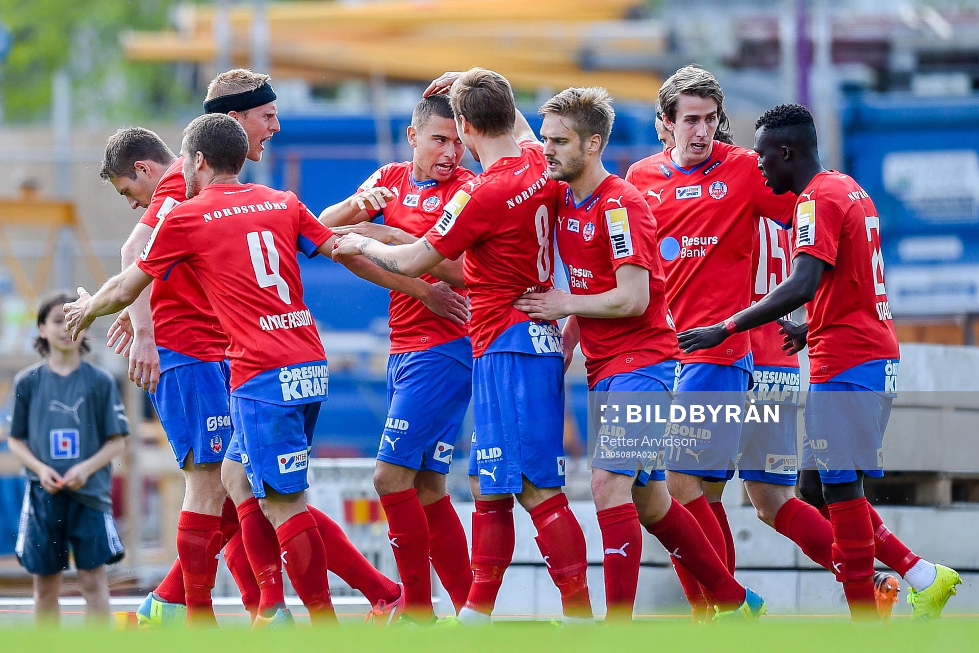 Helsingborgs spelare jublar