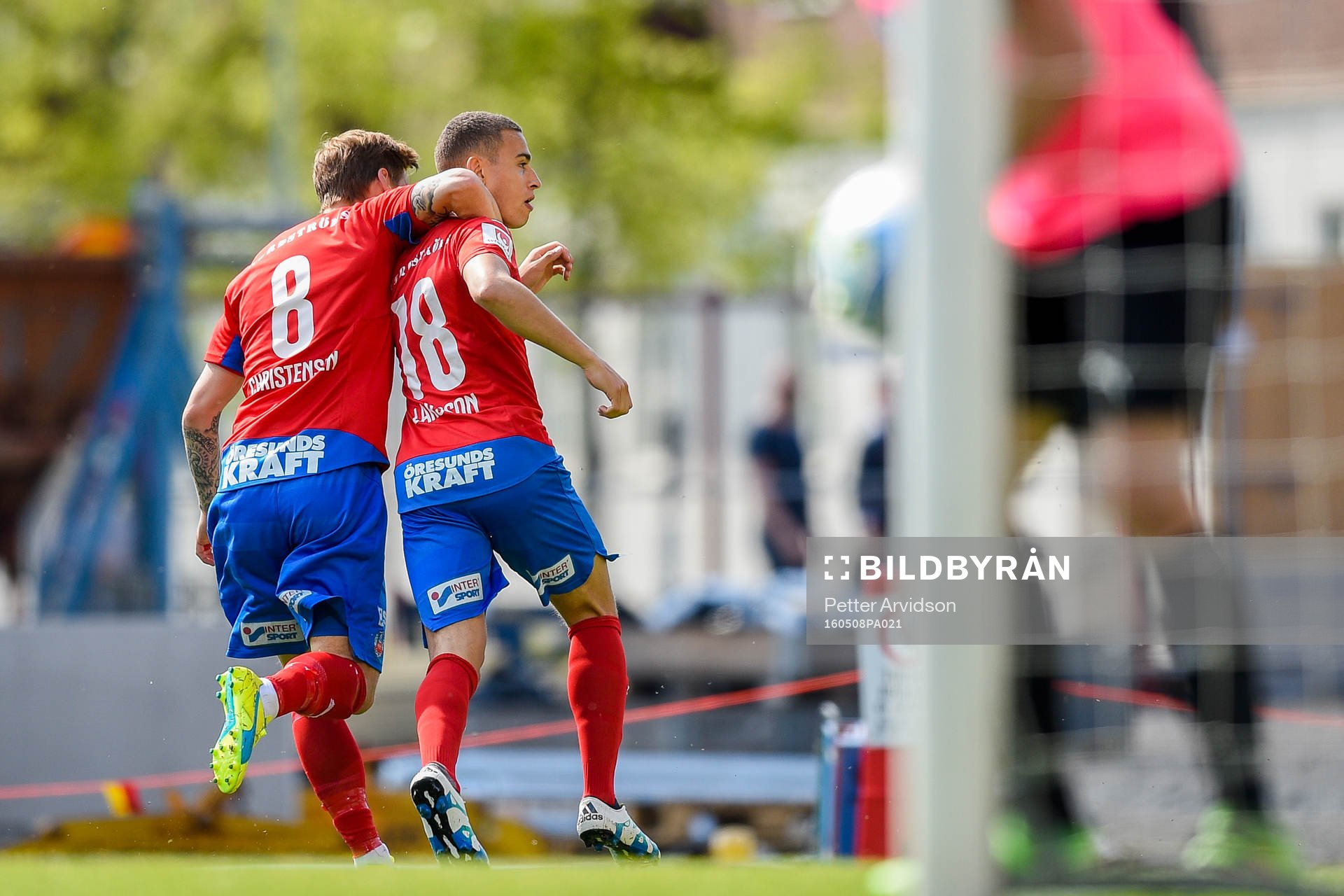 Helsingborgs Jordan Larsson jublar