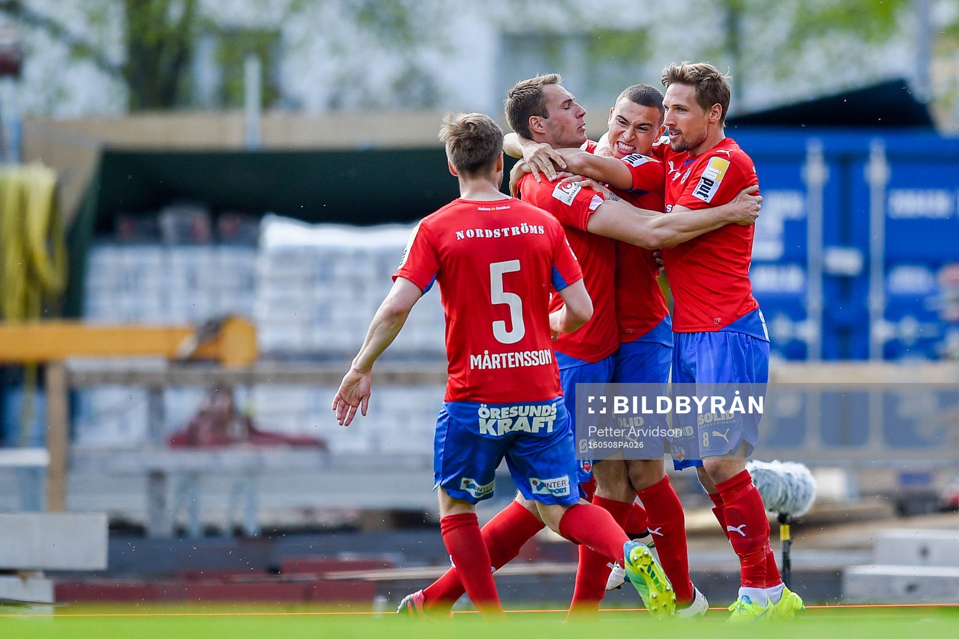 Helsingborgs spelare jublar