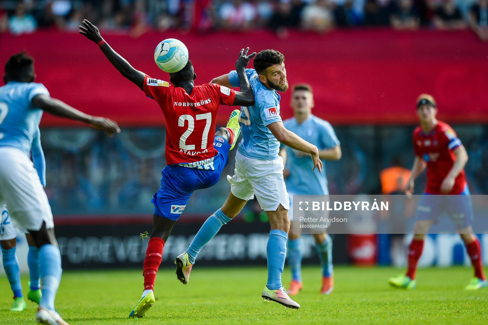 Helsingborgs Lalawélé Atakora och Malmö FFs Erdal Rakip
