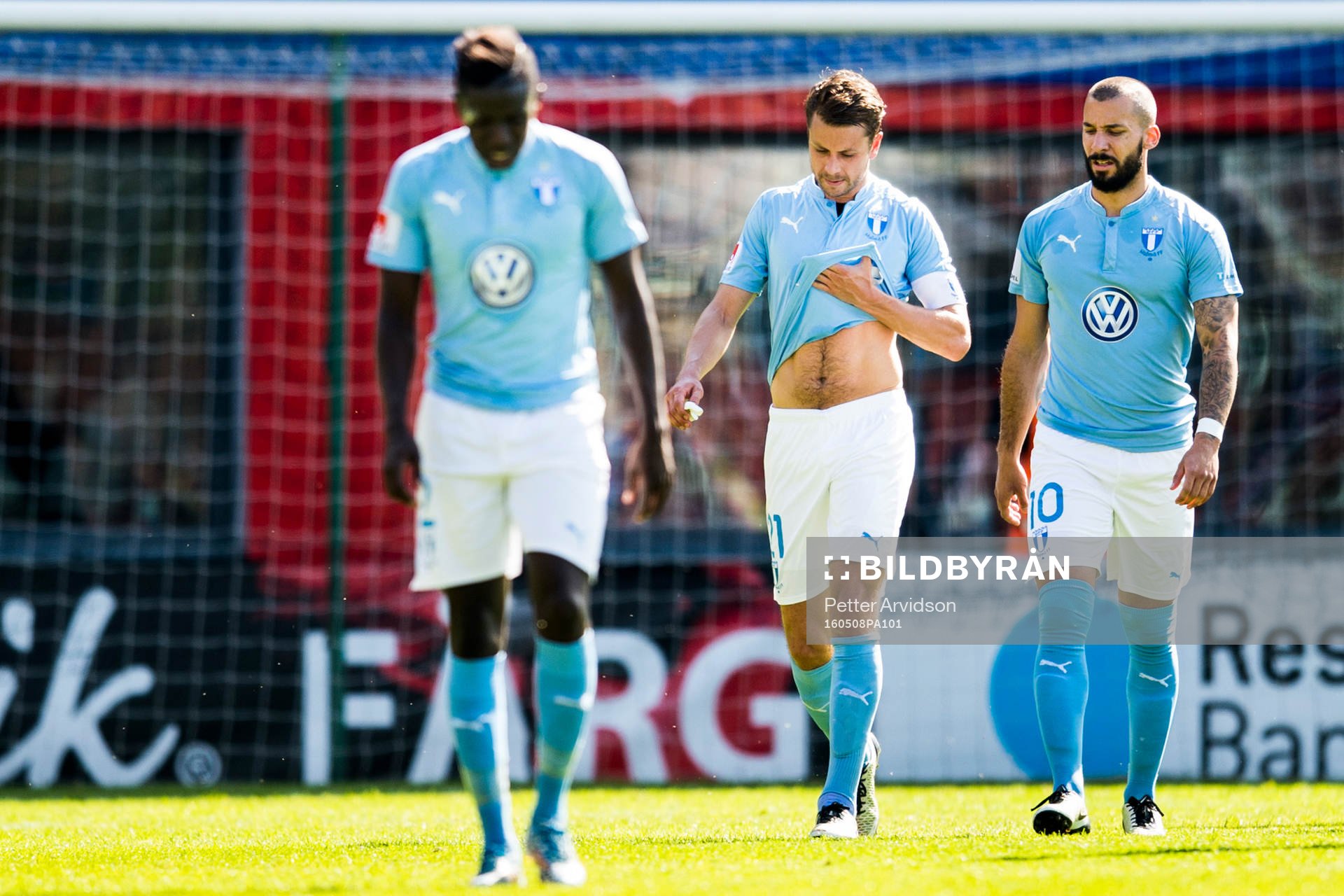 Malmö FFs Pa Konate, Kari Arnason och Guillermo Molins