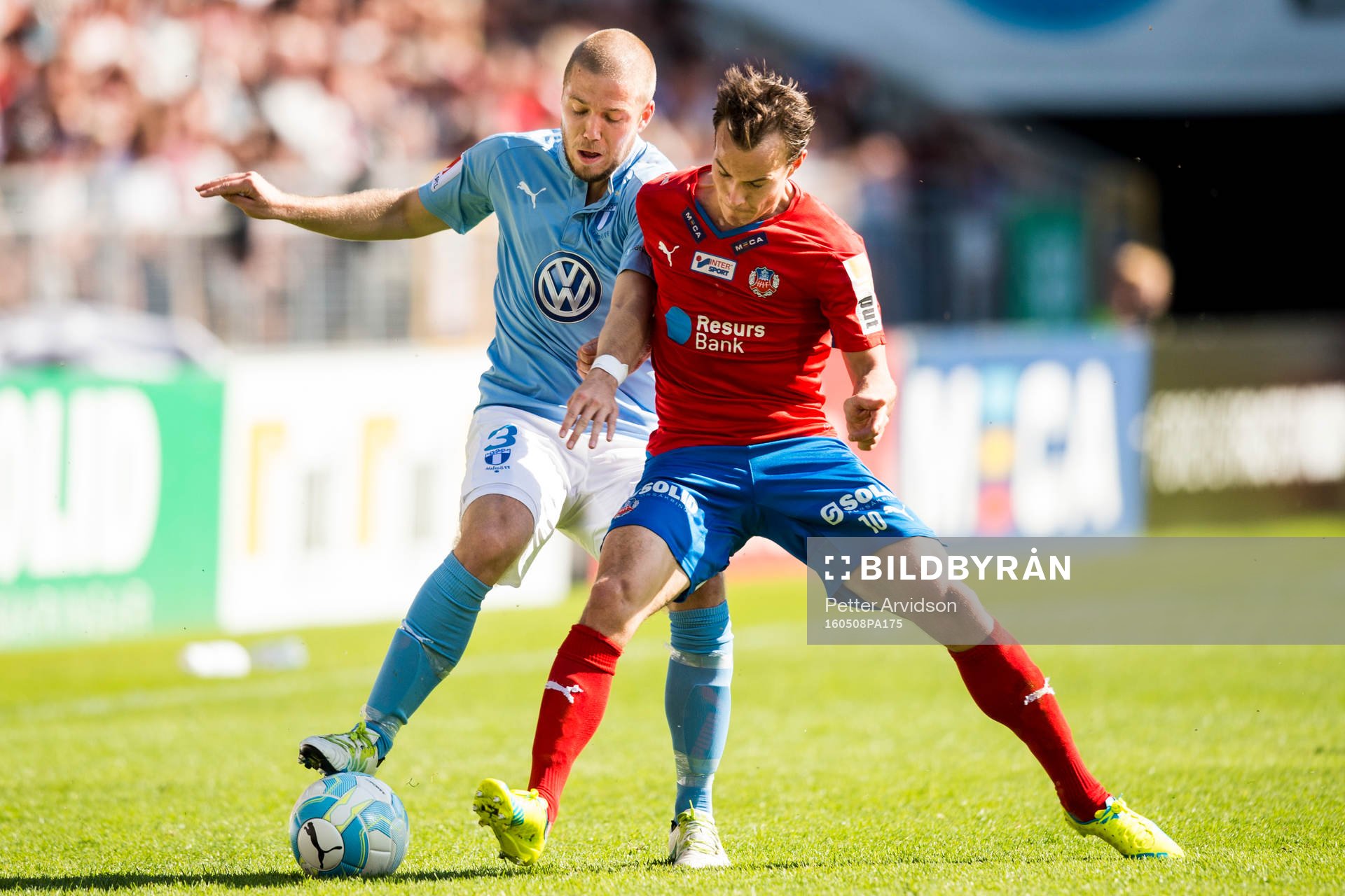 Malmö FFs Anton Tinnerholm och Helsingborgs Anton Wede