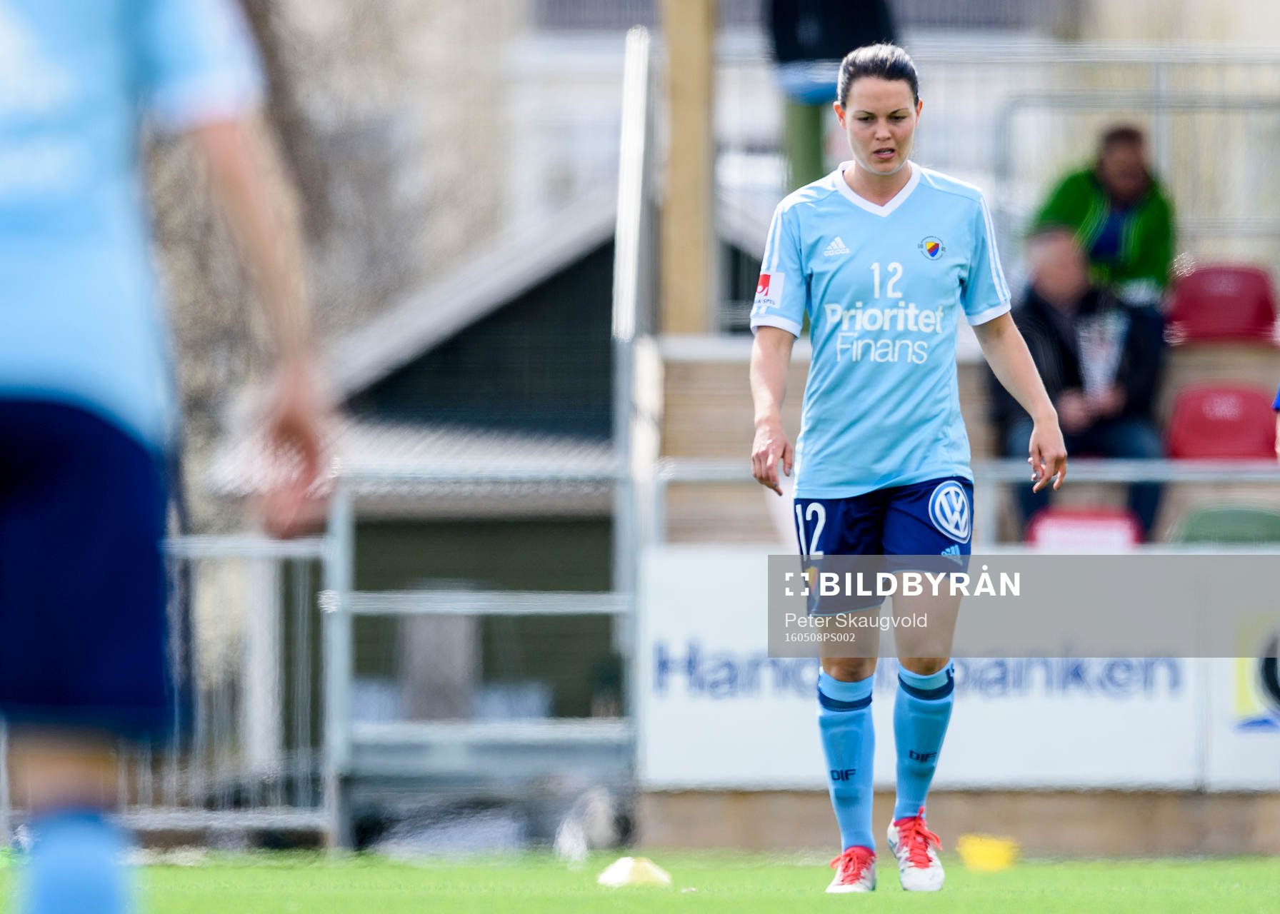 Djurgårdens Emilia Appelqvist på uppvärmningen