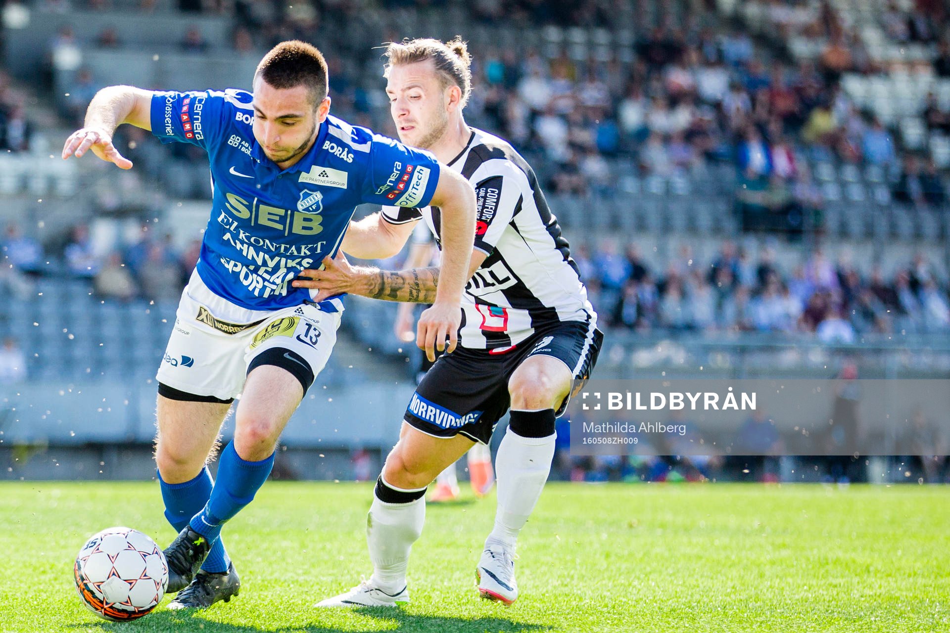 Norrbys Kardo Sachel Aso Omar och Landskronas Filip Pivovski