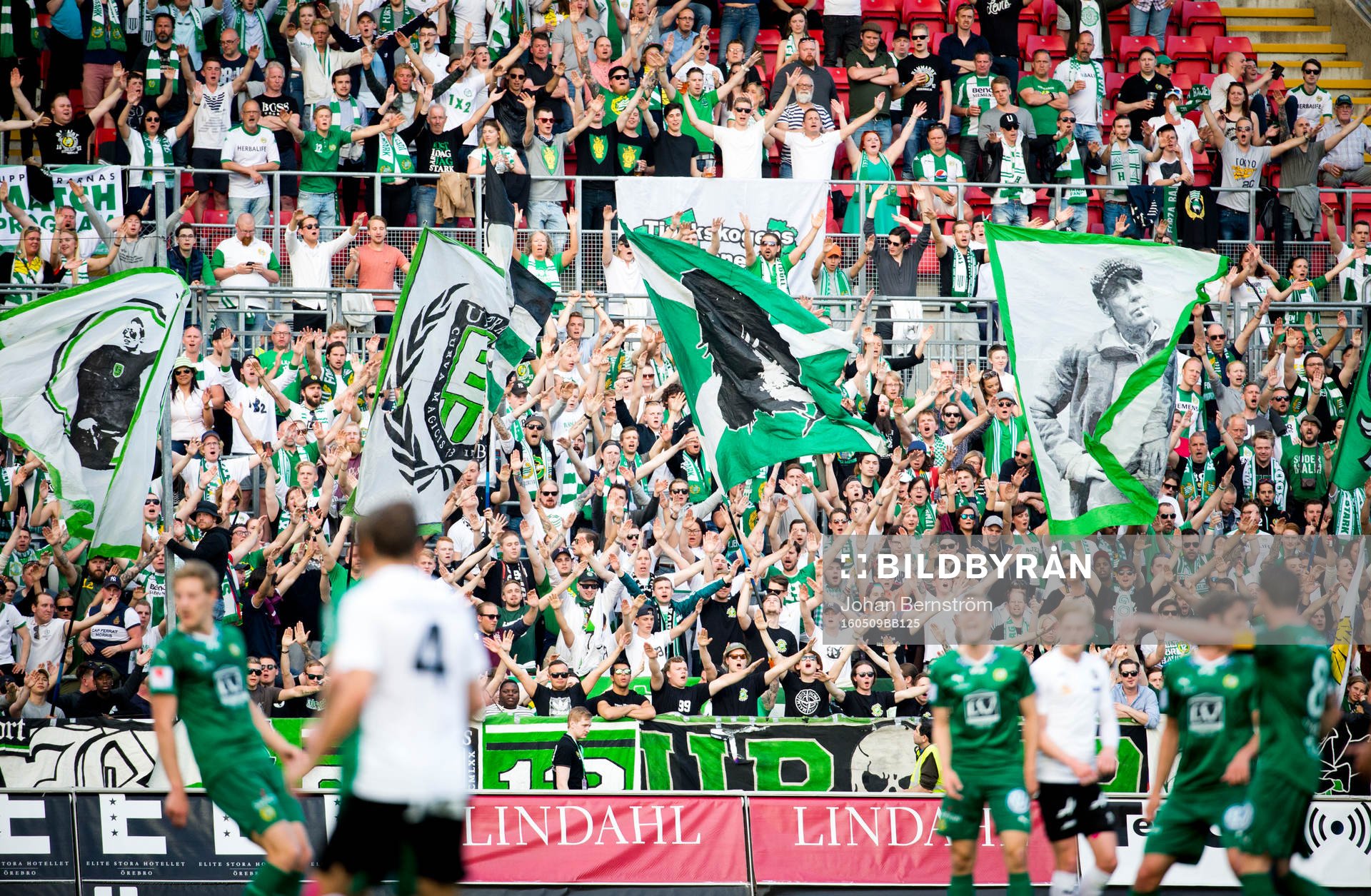 Jubel hos Hammarbys supportrar
