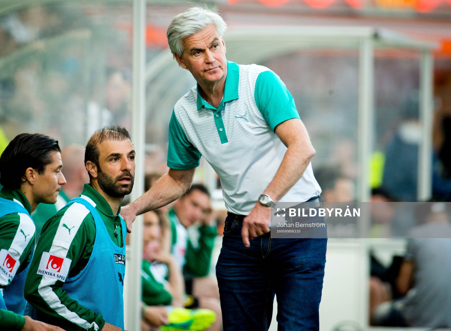 Hammarbys Kennedy Bakircioglu och tränare Nanne Bergstrand