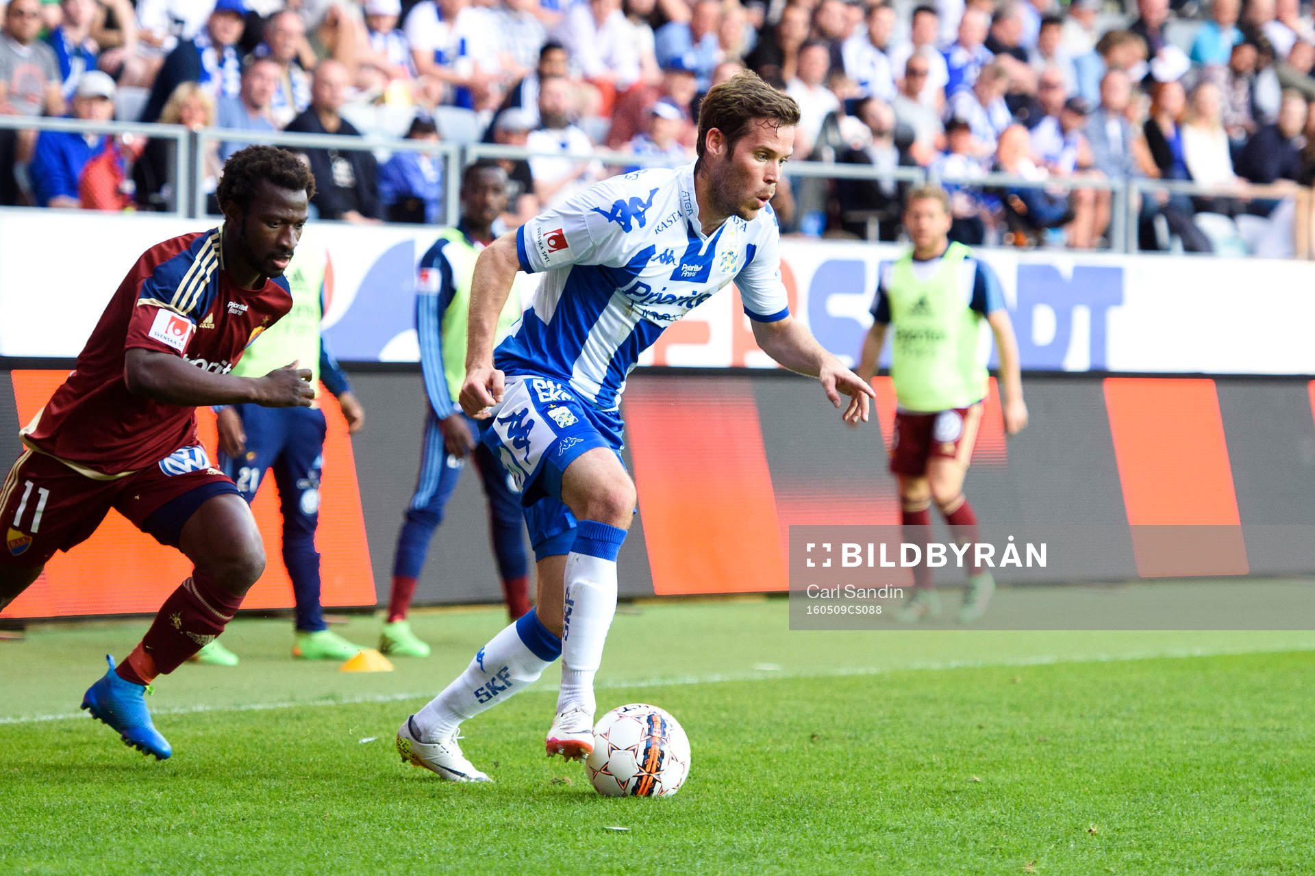 Djurgårdens Amadou Jawo och IFK Göteborgs Emil Salomonsson