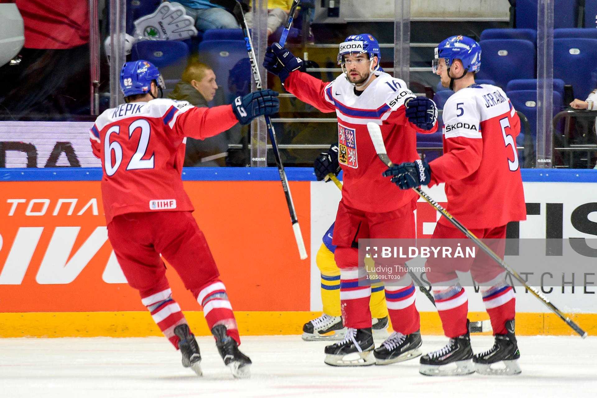 Tjeckiens Michal Repik, Michal Birner och Jakub Jerabek