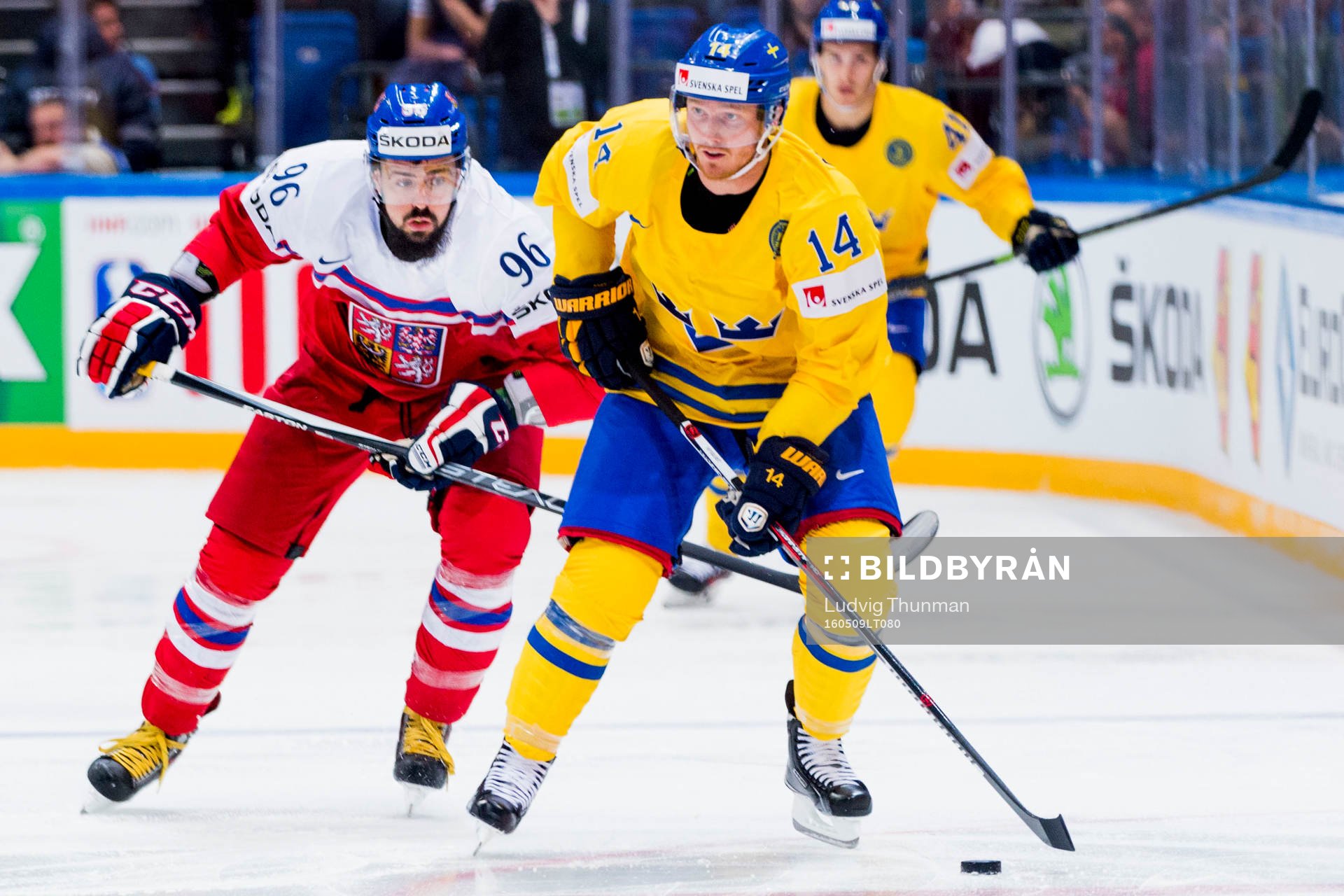 Sveriges Gustav Nyquist jagas av Tjeckiens Richard Jarusek