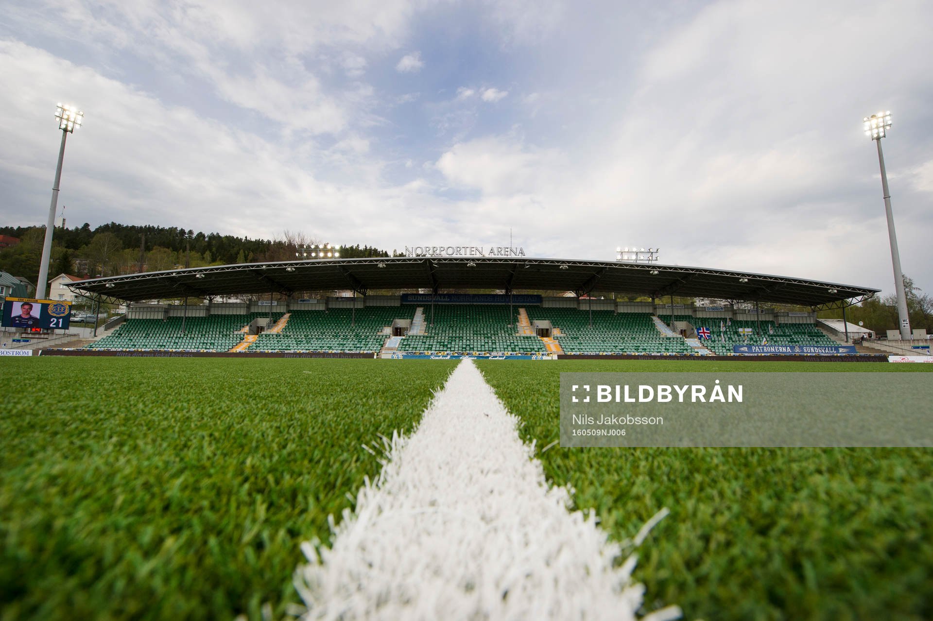 Norrporten Arena innan fotbollsmatchen i Allsvenskan mellan