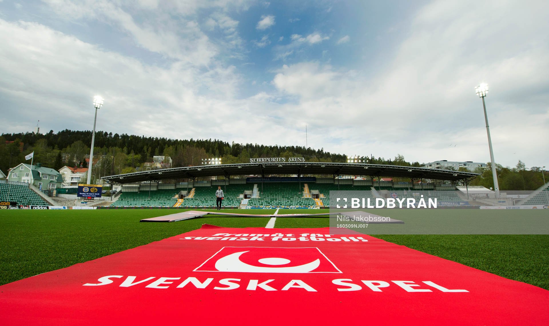 Norrporten Arena innan fotbollsmatchen i Allsvenskan mellan