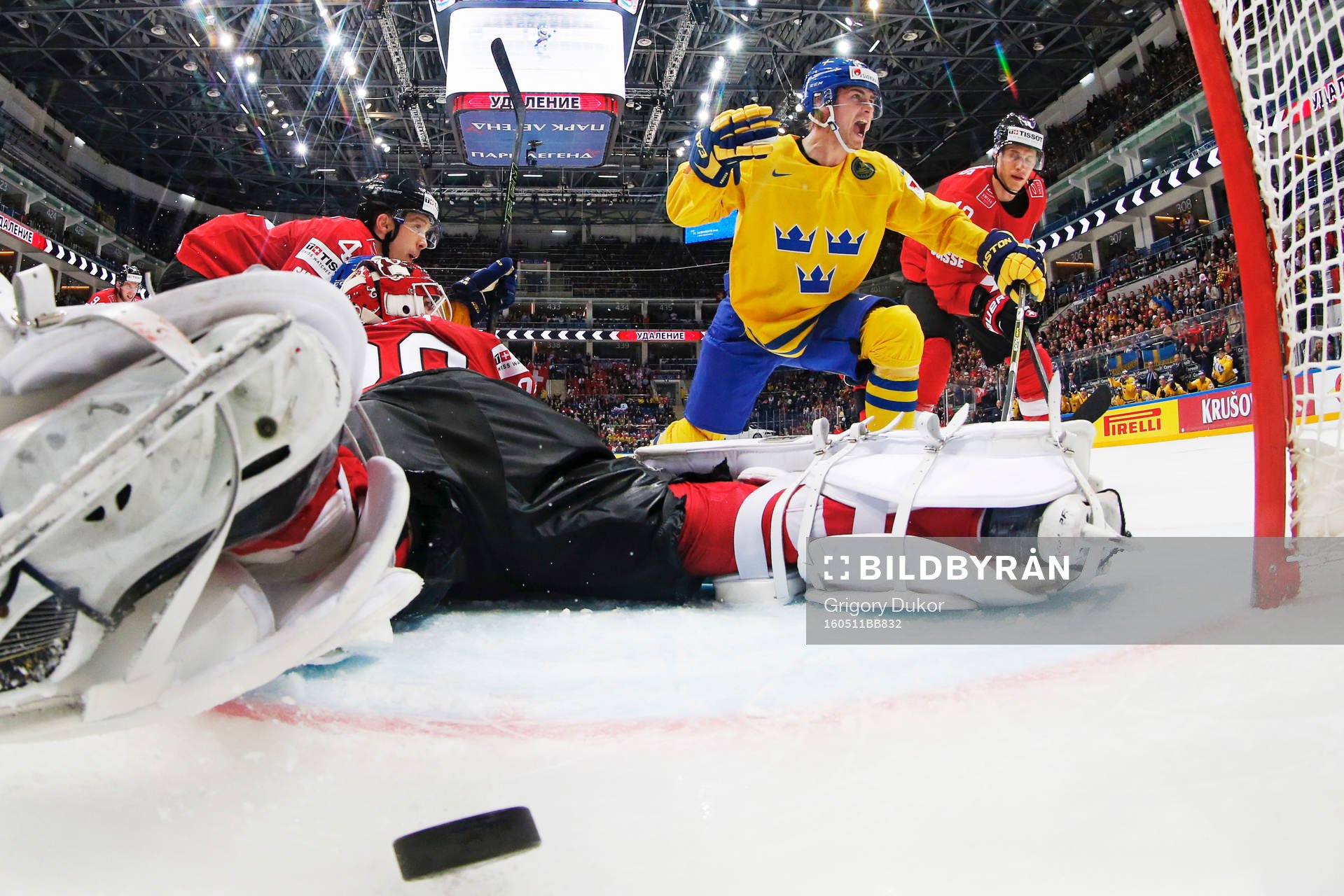 Sveriges Johan Sundström jublar