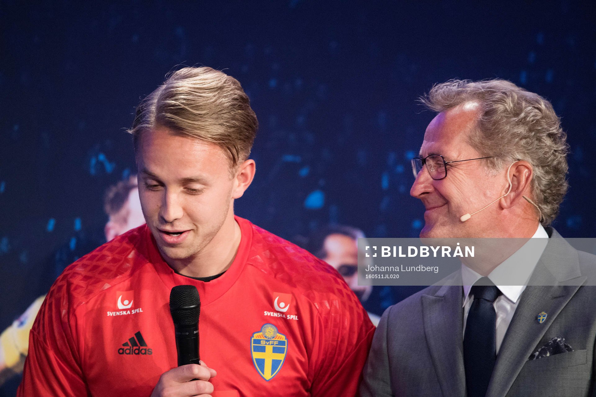 Patrik Carlgren och Förbundskapten Erik Hamrén