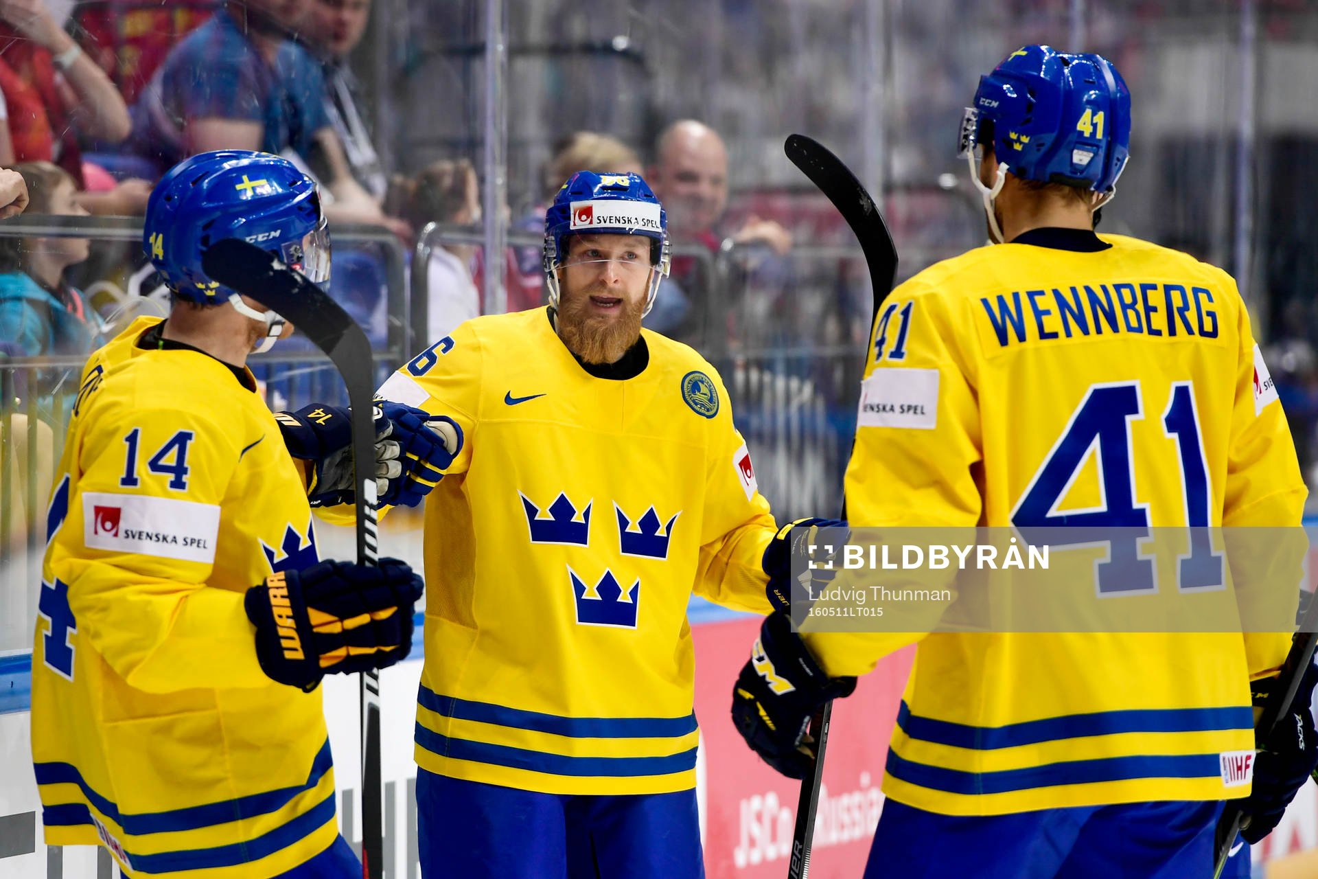 Sveriges Gustav Nyquist, Linus Klasen och Alexander