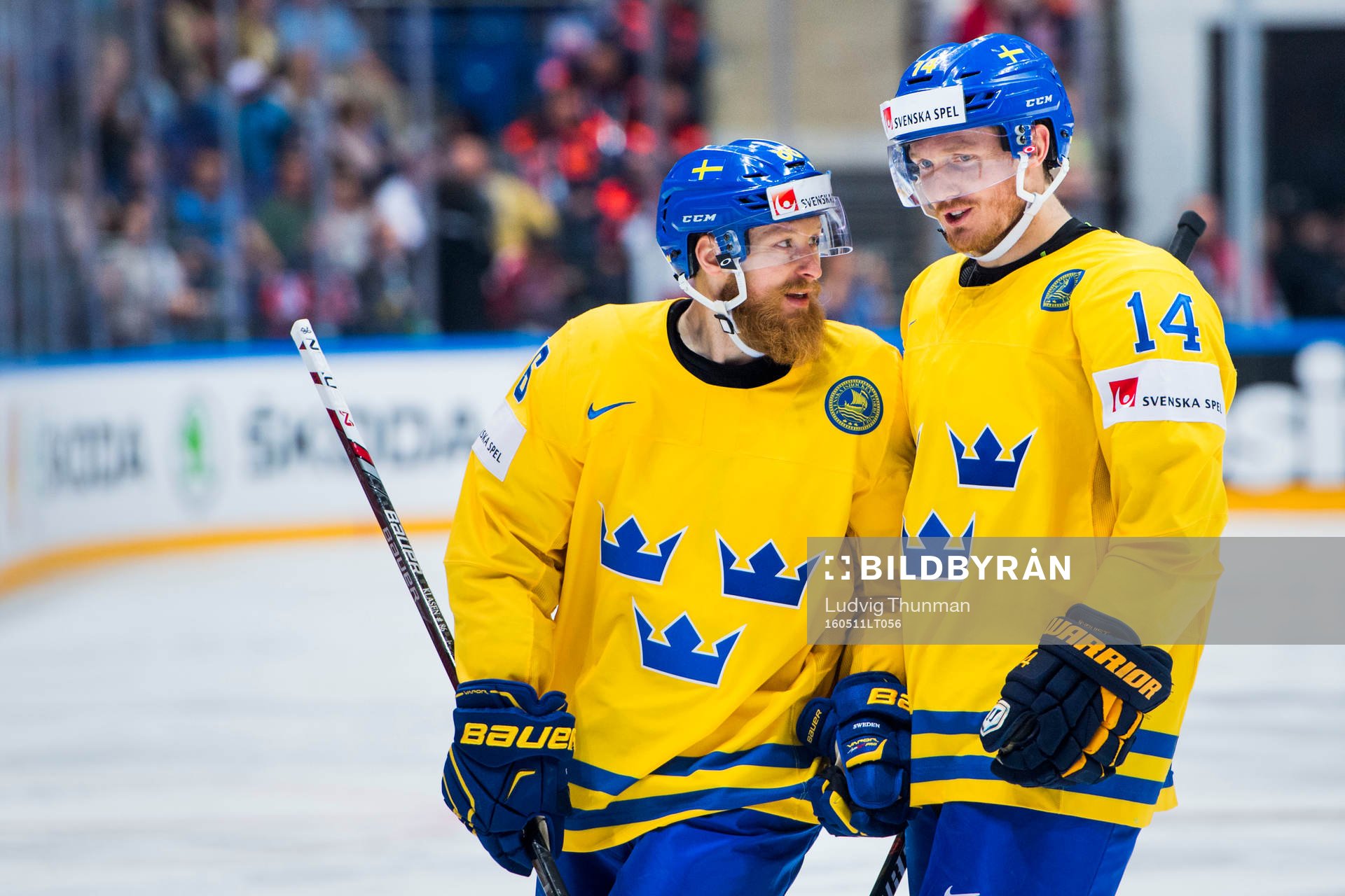 Sveriges Linus Klasen och Gustav Nyquist