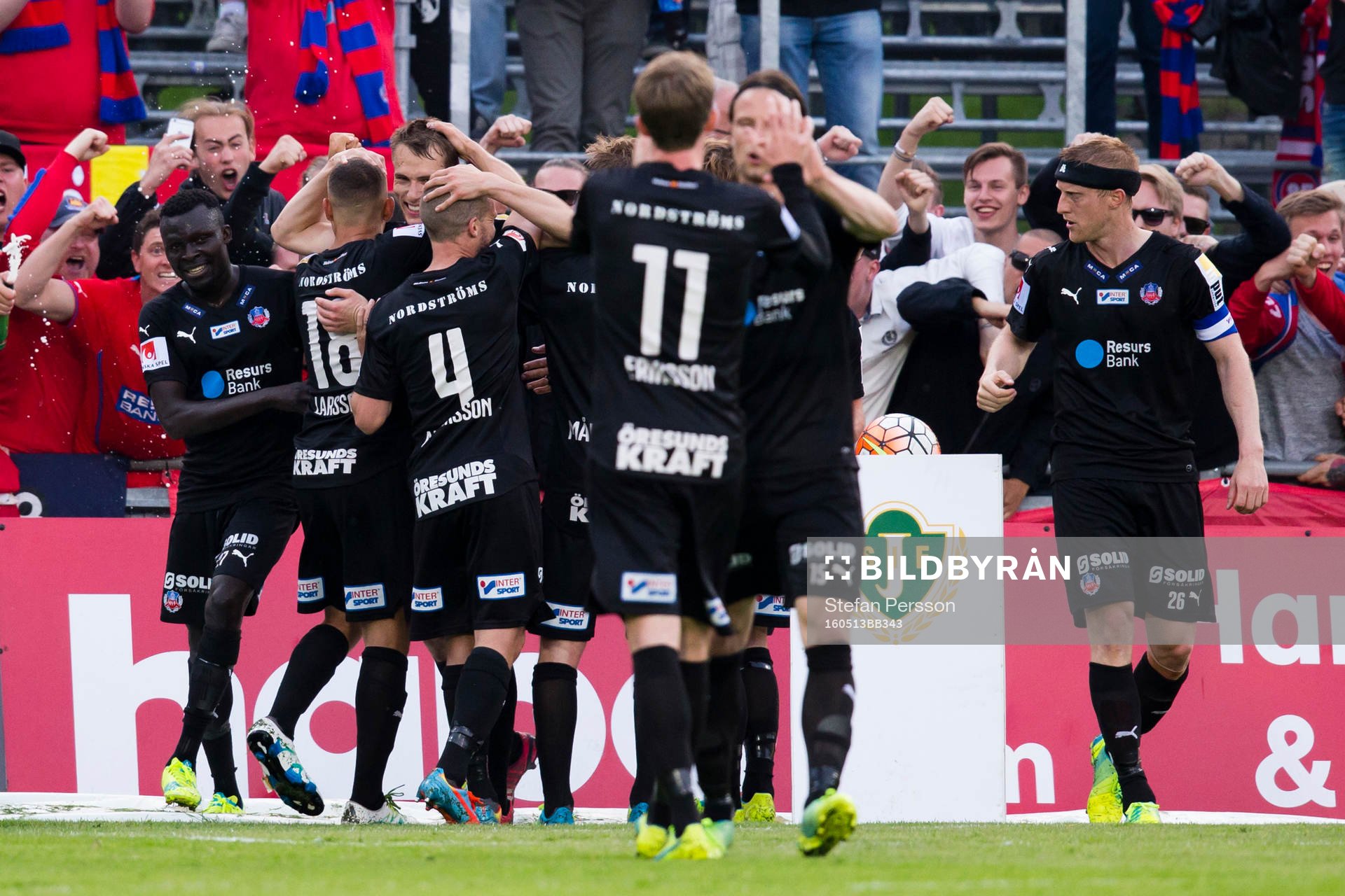 Helsingborgs spelare jublar