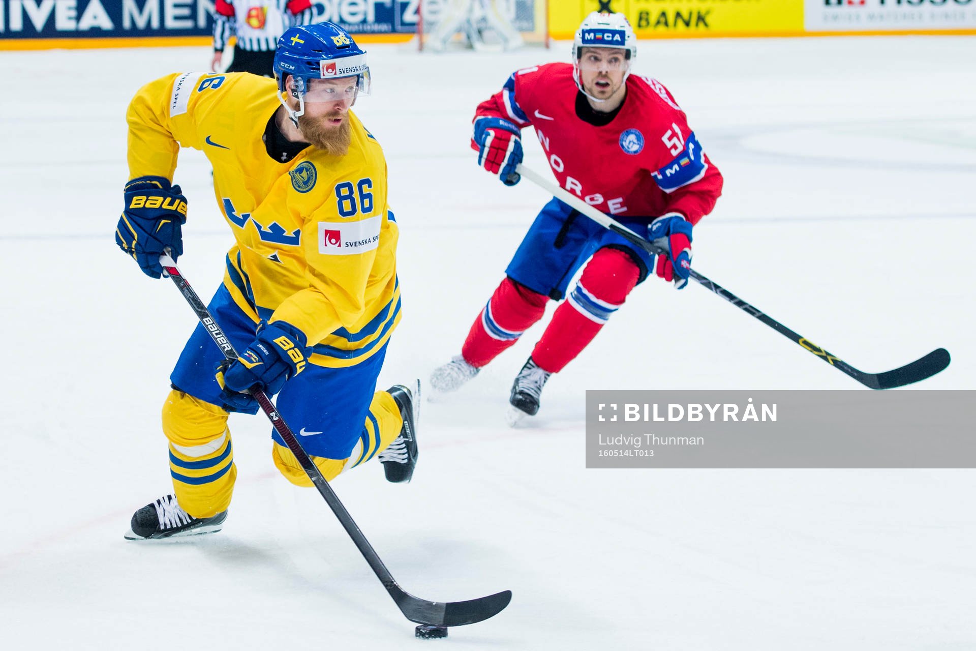 Sveriges Linus Klasen och Norges Mats Rosseli Olsen