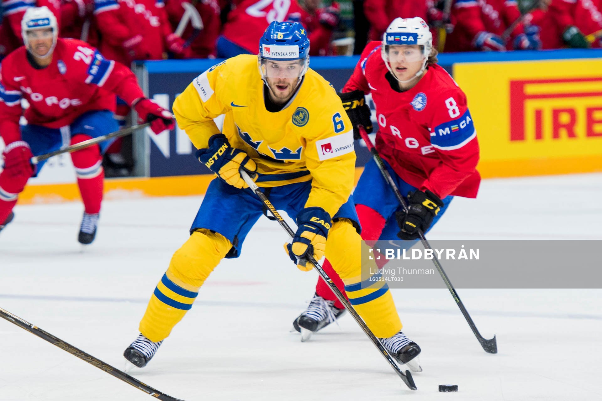 Sveriges Oscar Fantenberg och Norges Mathias Trettenes