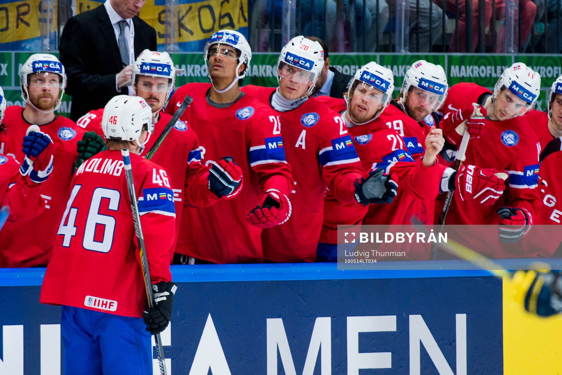 Norges spelare jublar