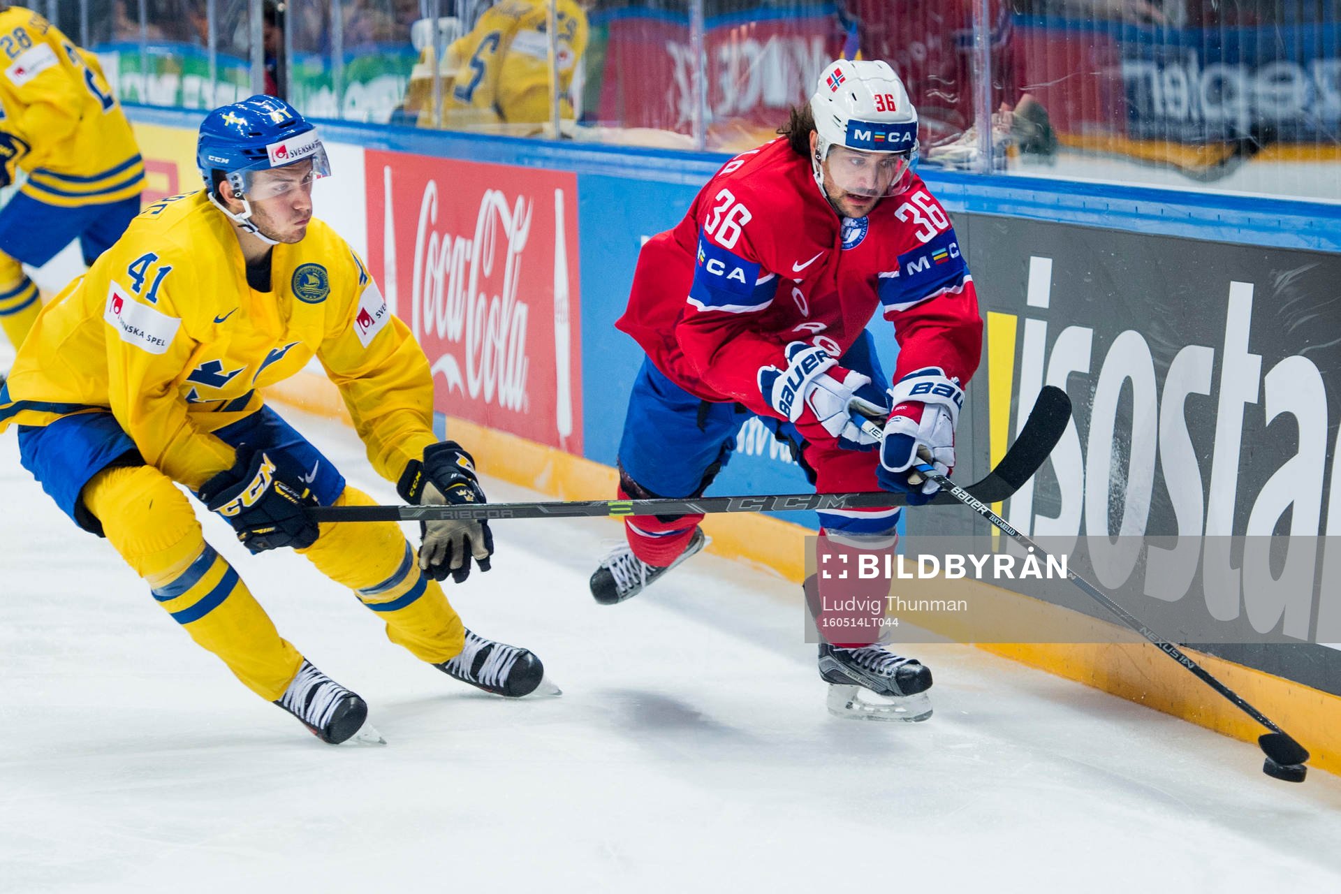 Sveriges Alexander Wennberg och Norges Mats Zuccarello