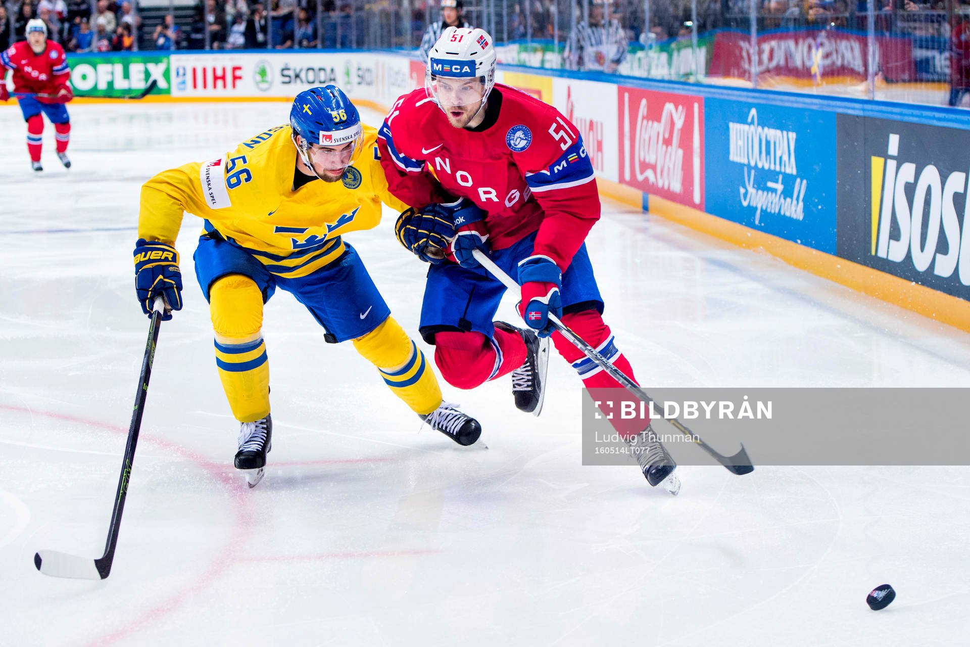 Sveriges Erik Gustafsson och Norges Mats Rosseli Olsen