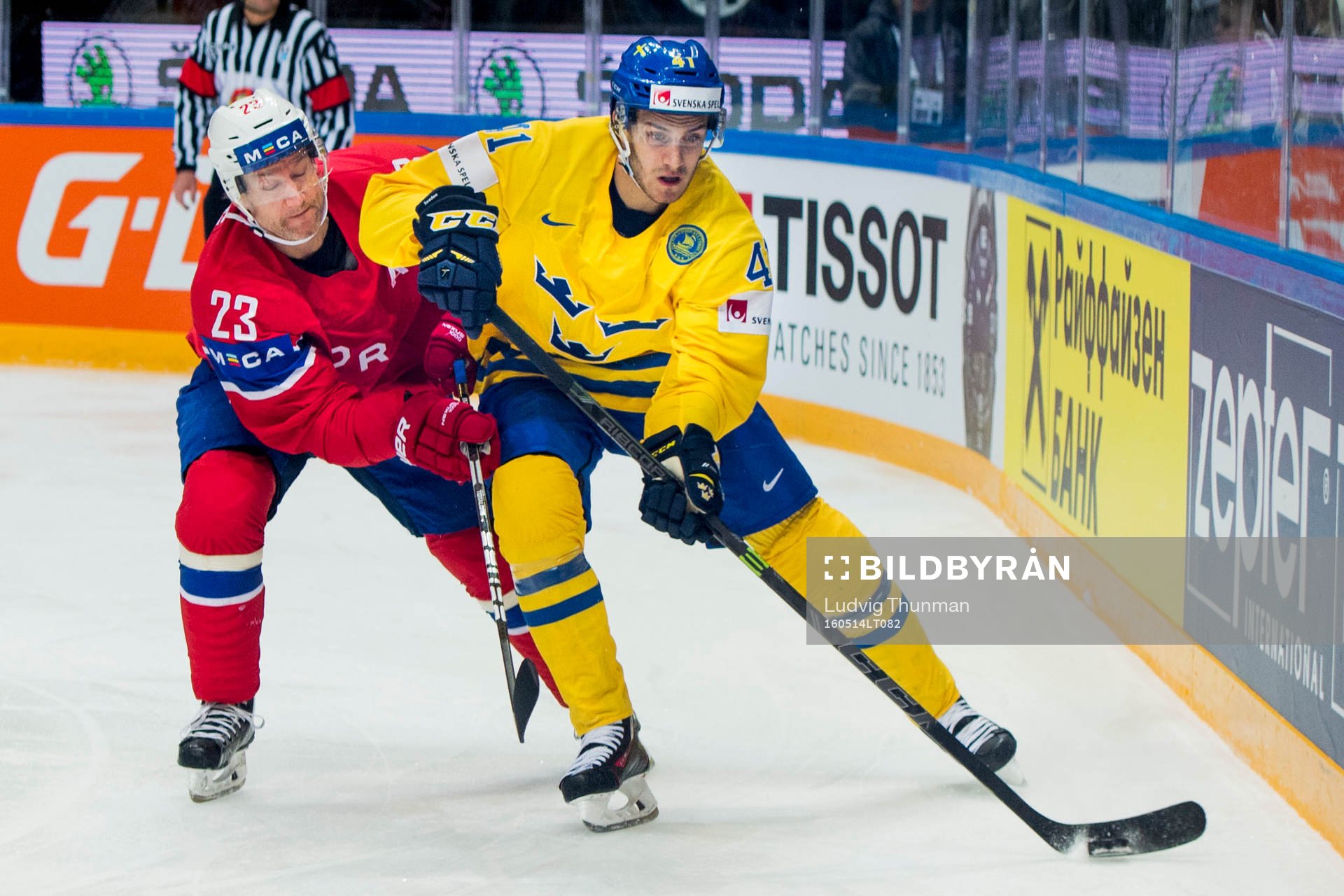 Norges Mats Trygg och Sveriges Alexander Wennberg