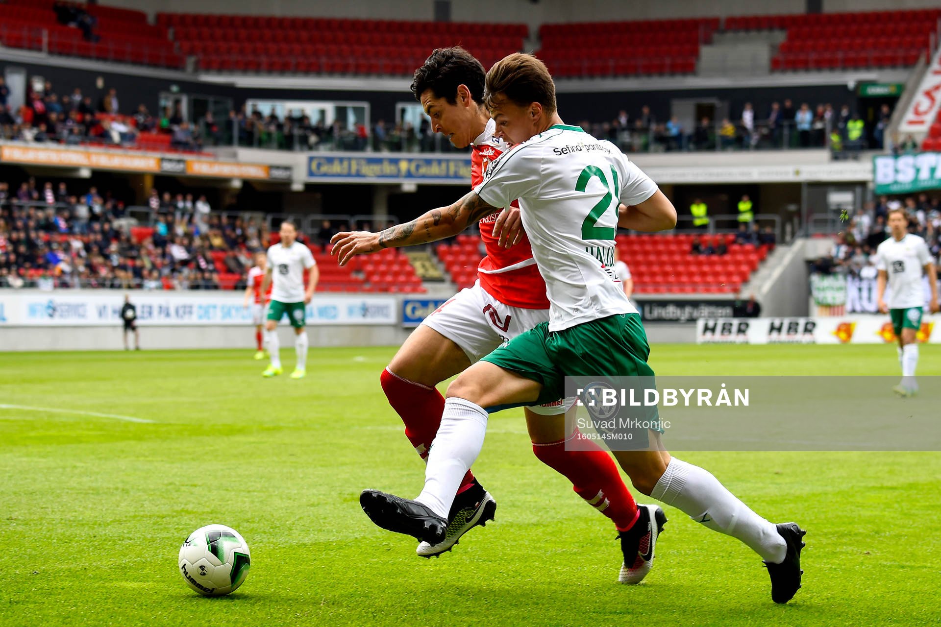 Kalmars Marko Biskupovic och Hammarbys Melker Hallberg