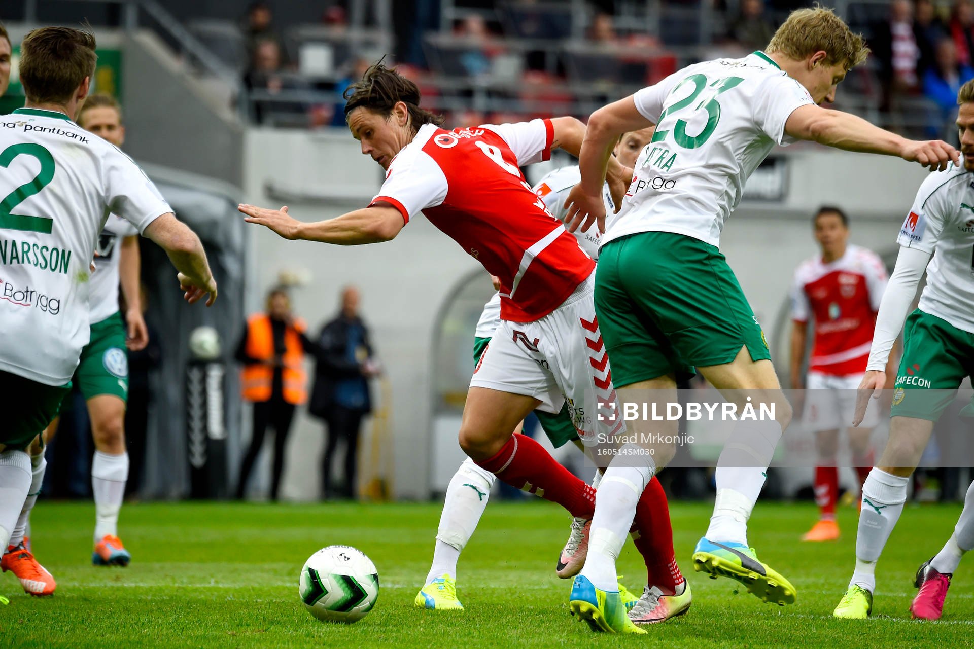 Kalmars Marcus Antonsson och Hammarbys Lars Saetra