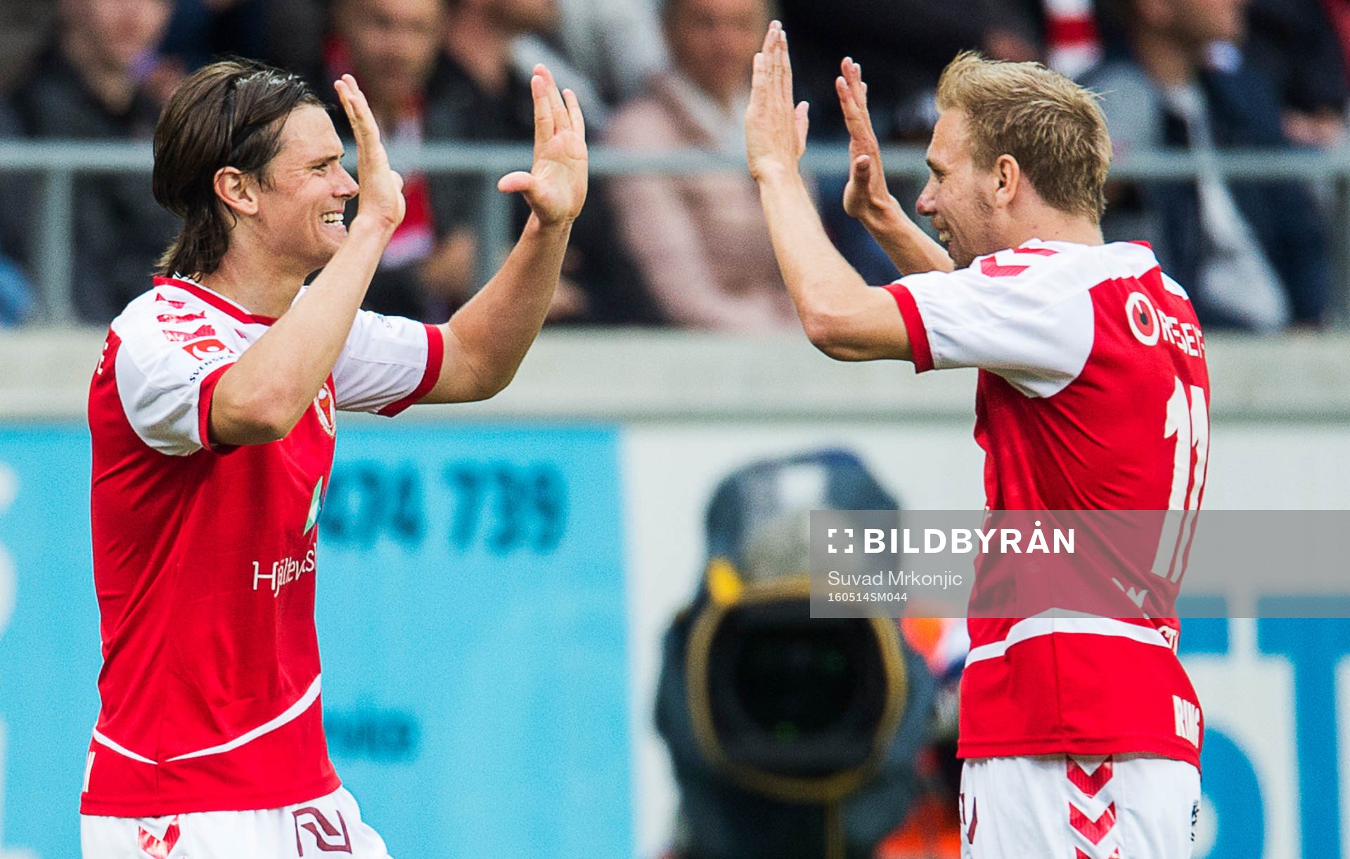 Kalmars Marcus Antonsson och Jonathan Ring jublar