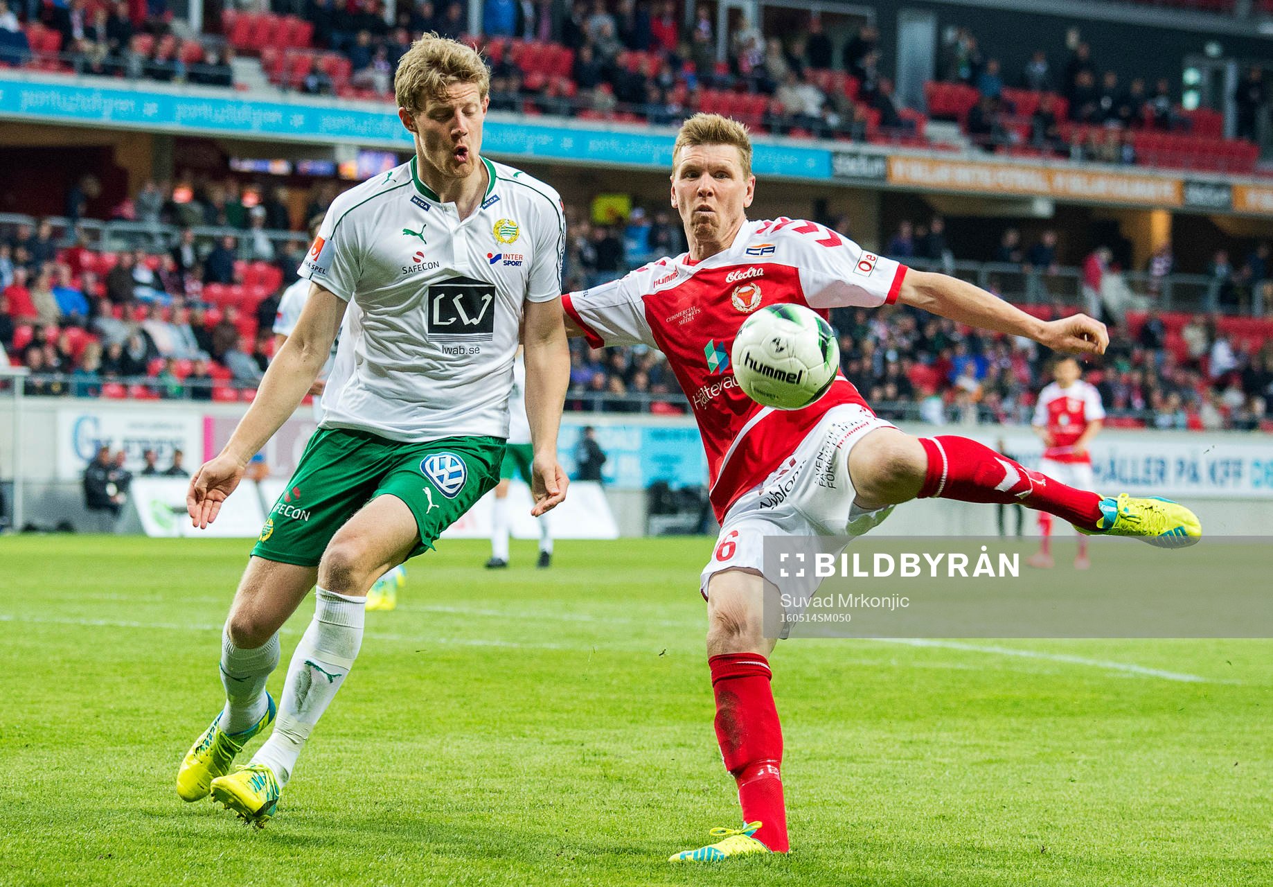 Kalmars David Elm och Hammarbys Lars Saetra