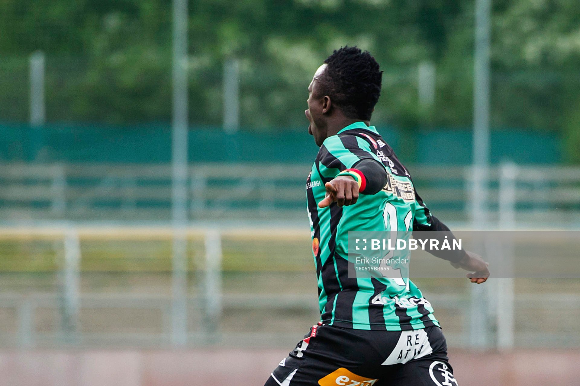 Varbergs Thomas Boakye jublar