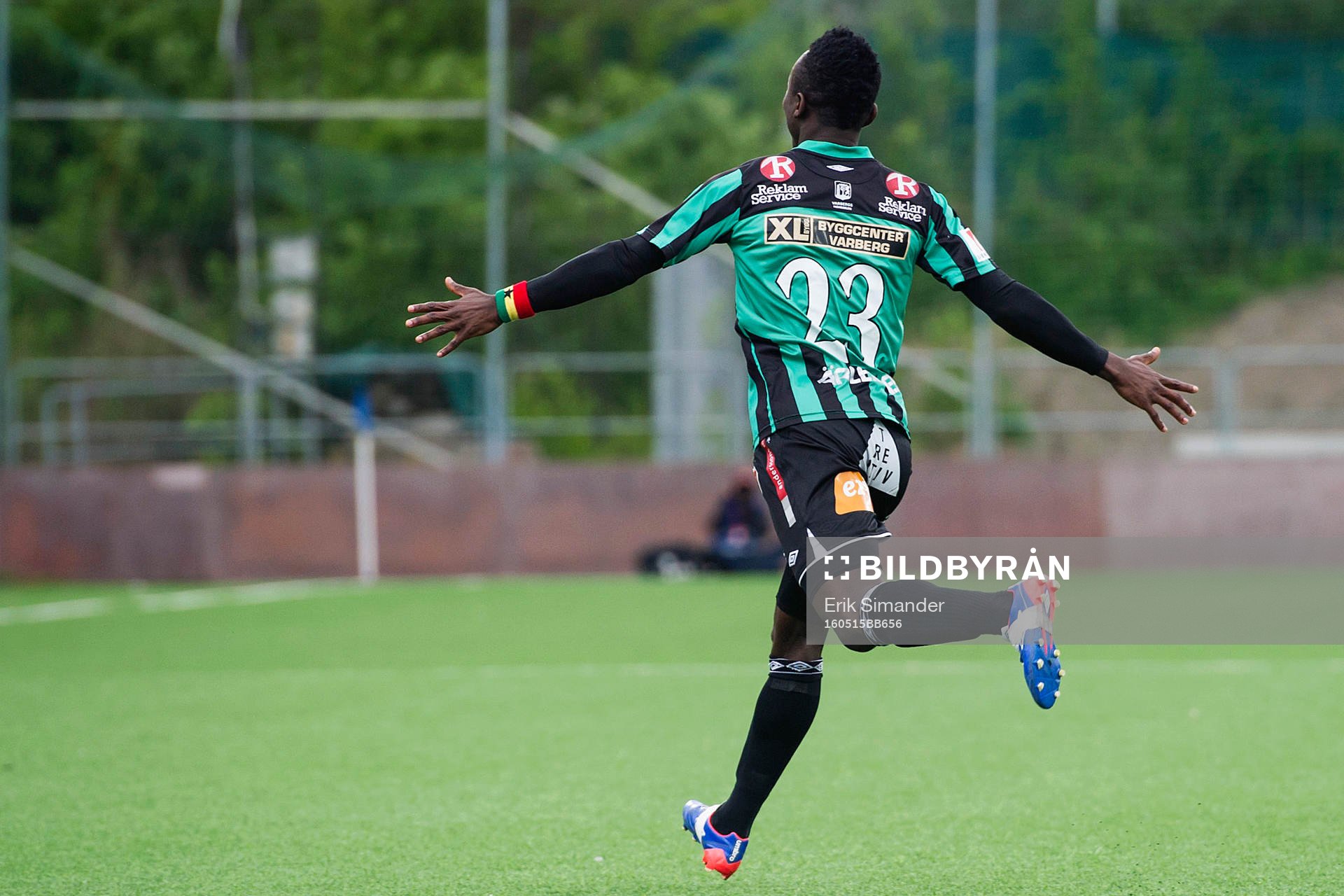 Varbergs Thomas Boakye jublar