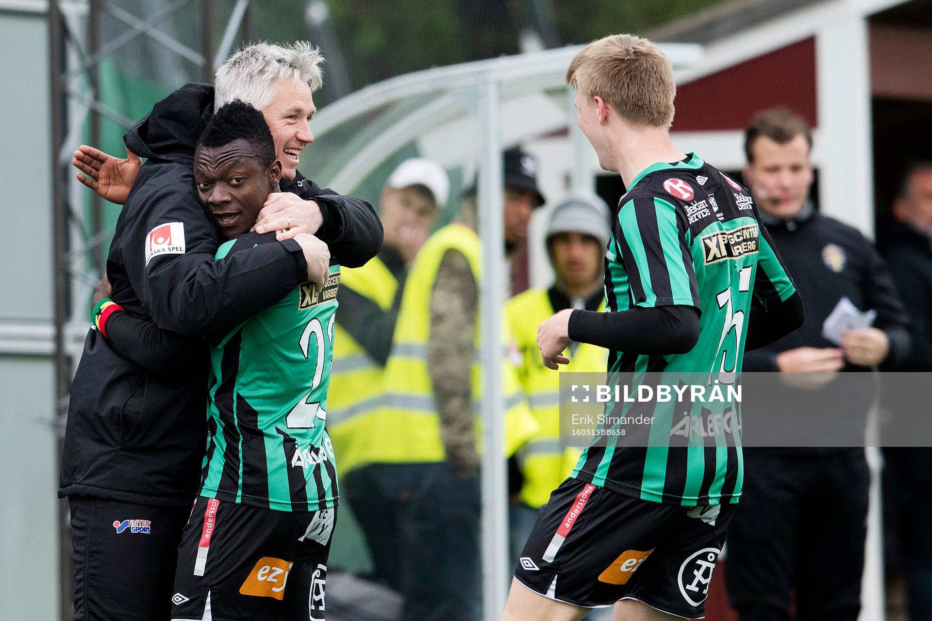 Varbergs Thomas Boakye jublar