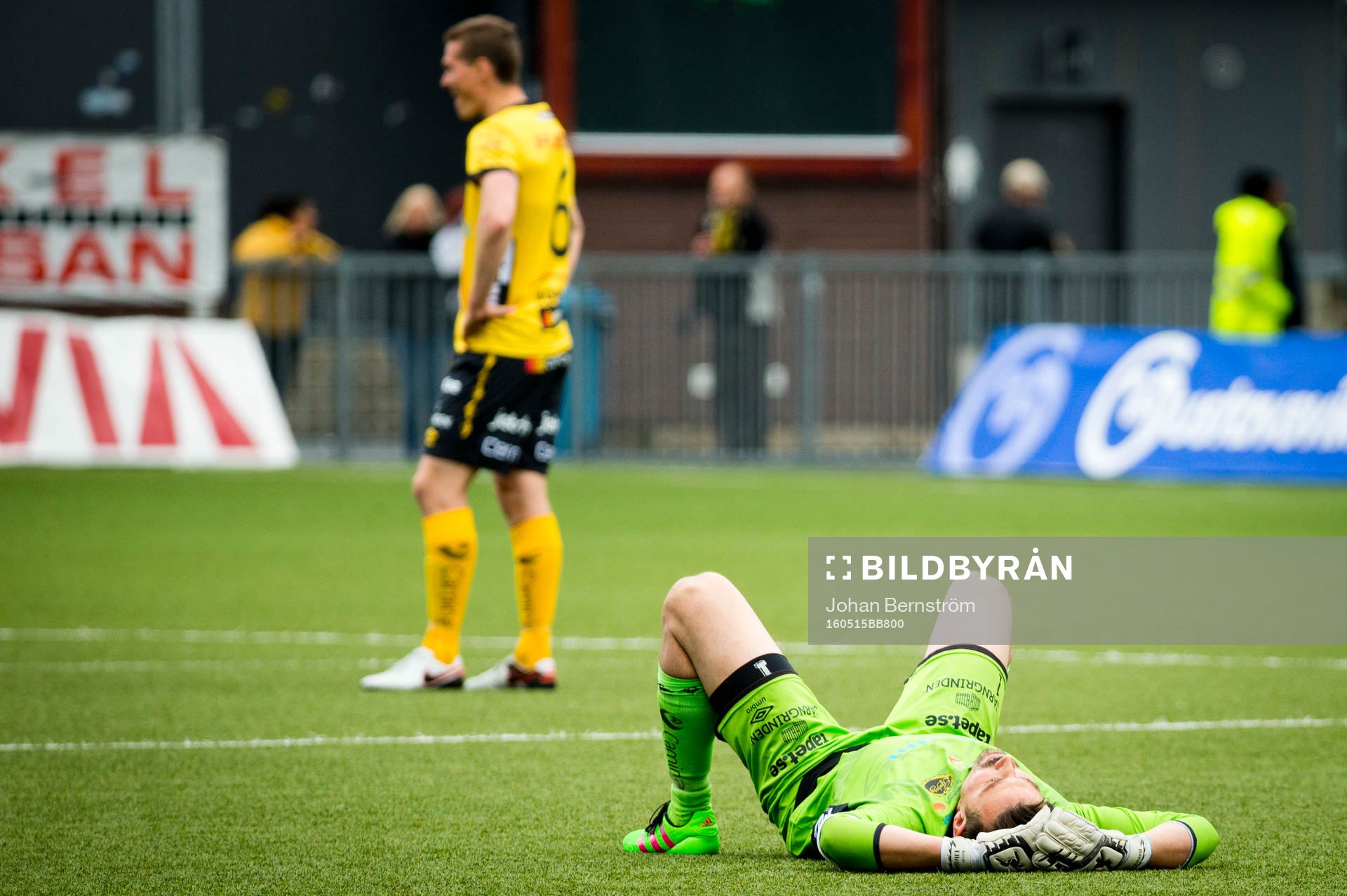 Elfsborgs Jon Jönsson och målvakt Kevin Stuhr Ellegaard
