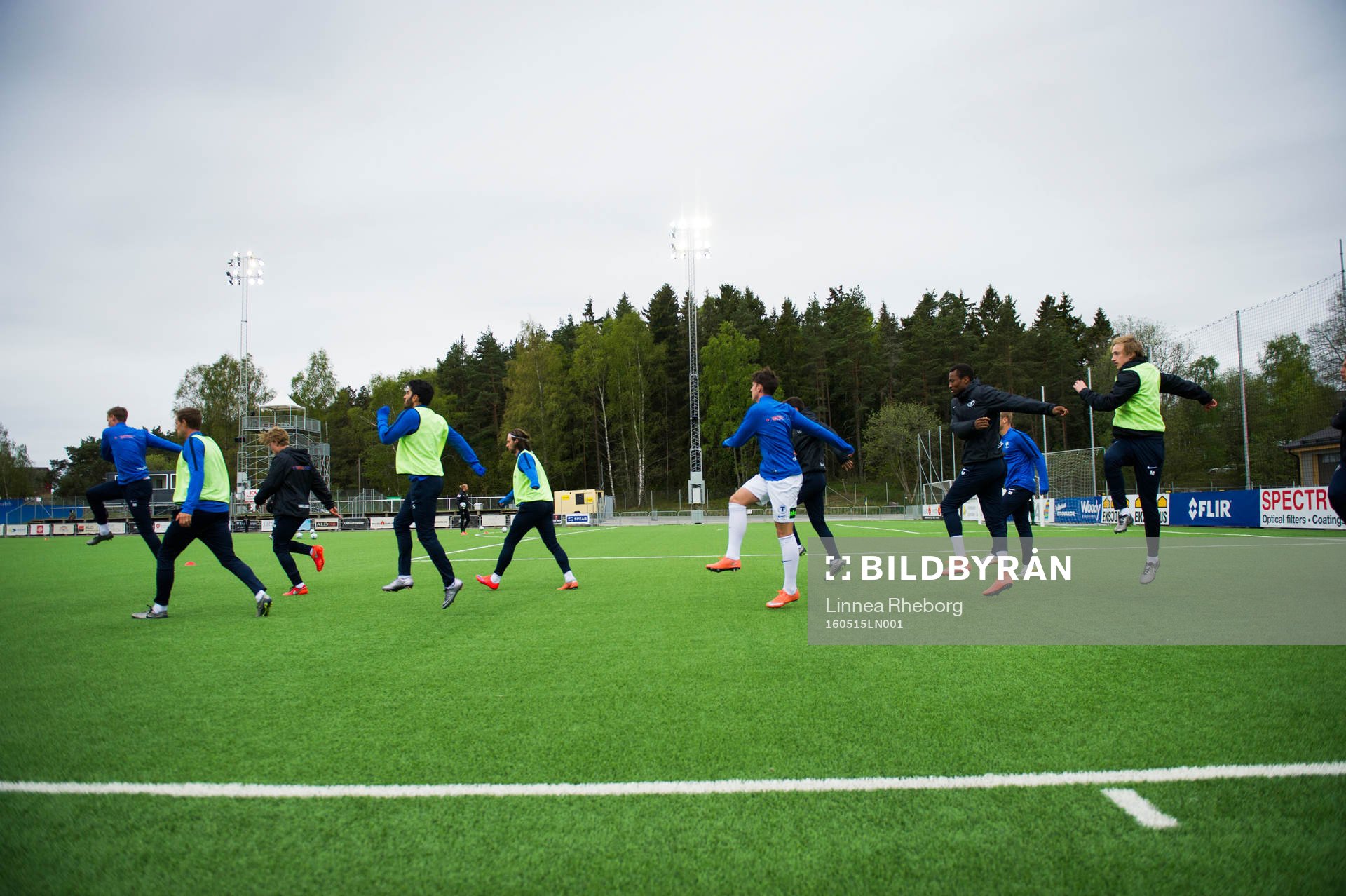 Trelleborgs spelare värmer upp
