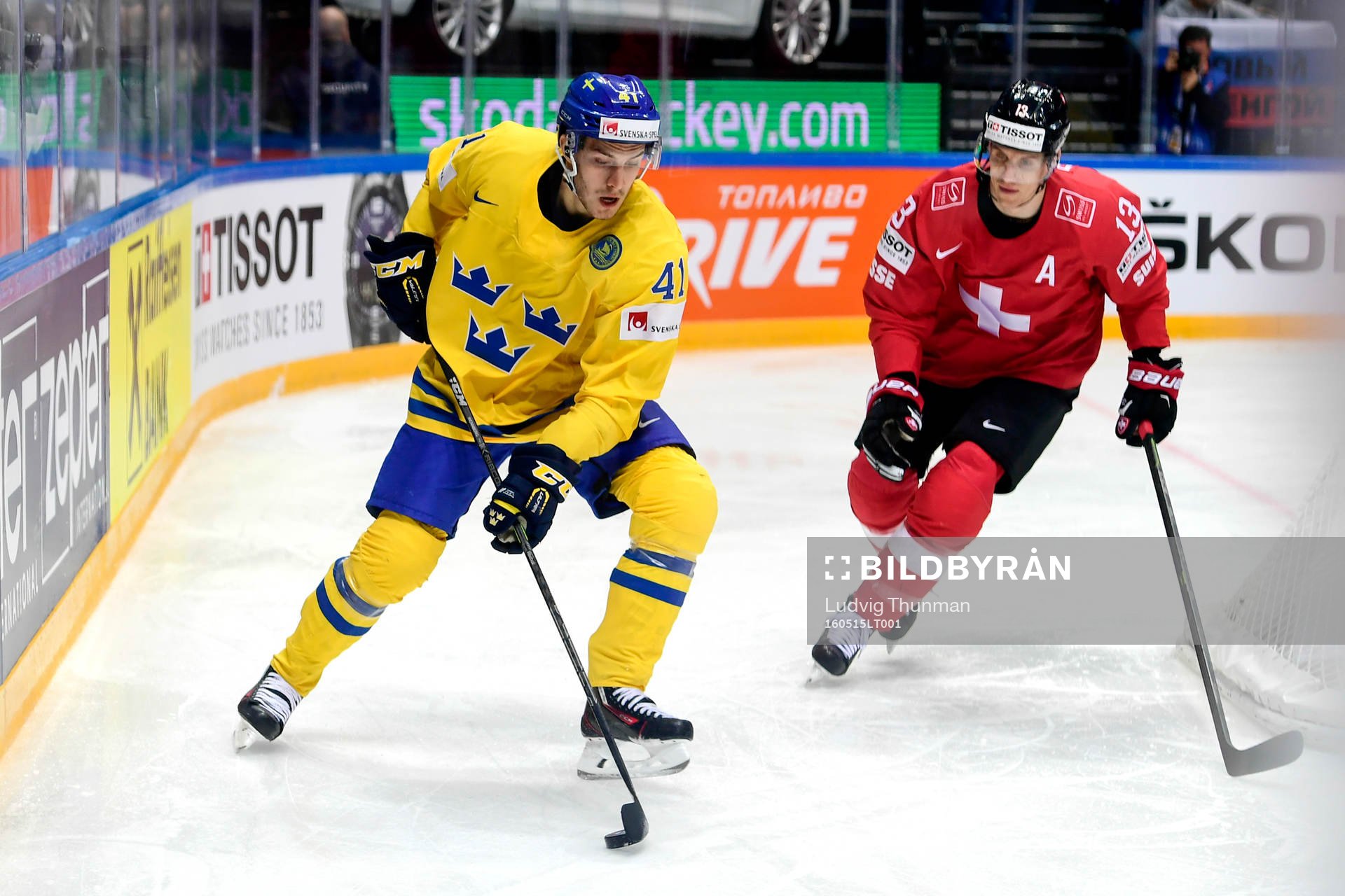 Sveriges Alexander Wennberg och Schweiz Fenicien du Bois