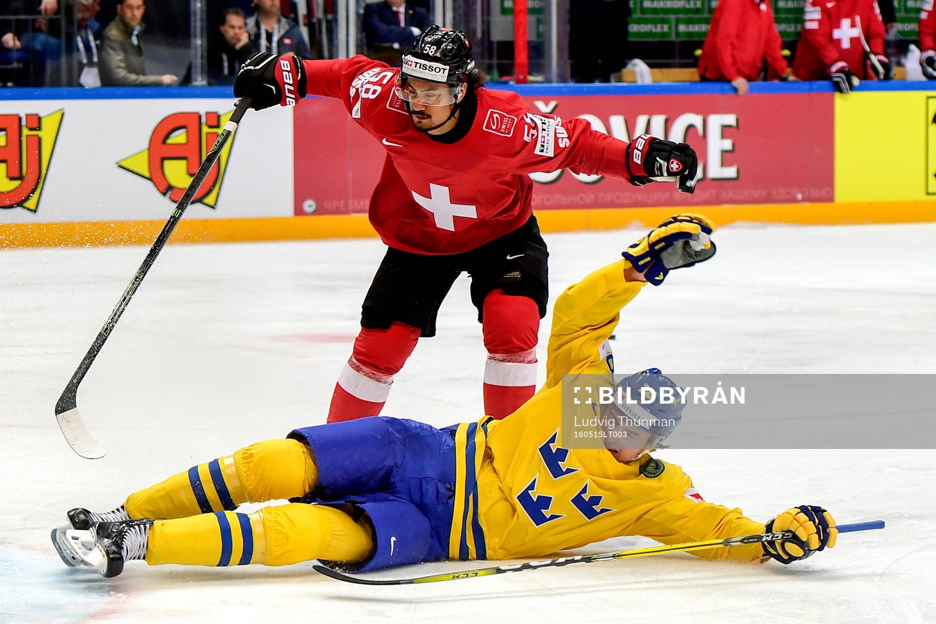 Schweiz Eric Blum och Sveriges Johan Sundström