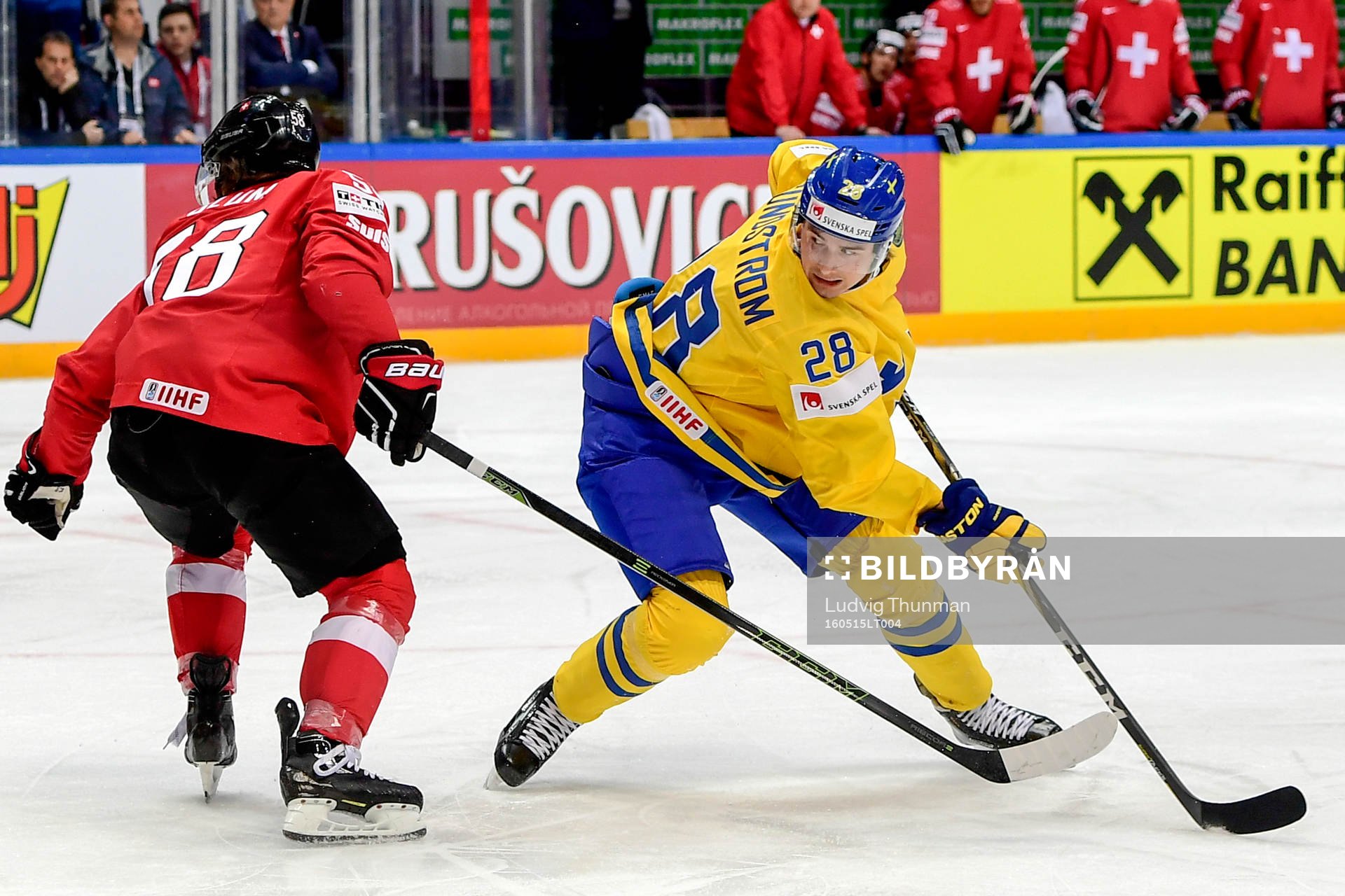 Schweiz Eric Blum och Sveriges Johan Sundström