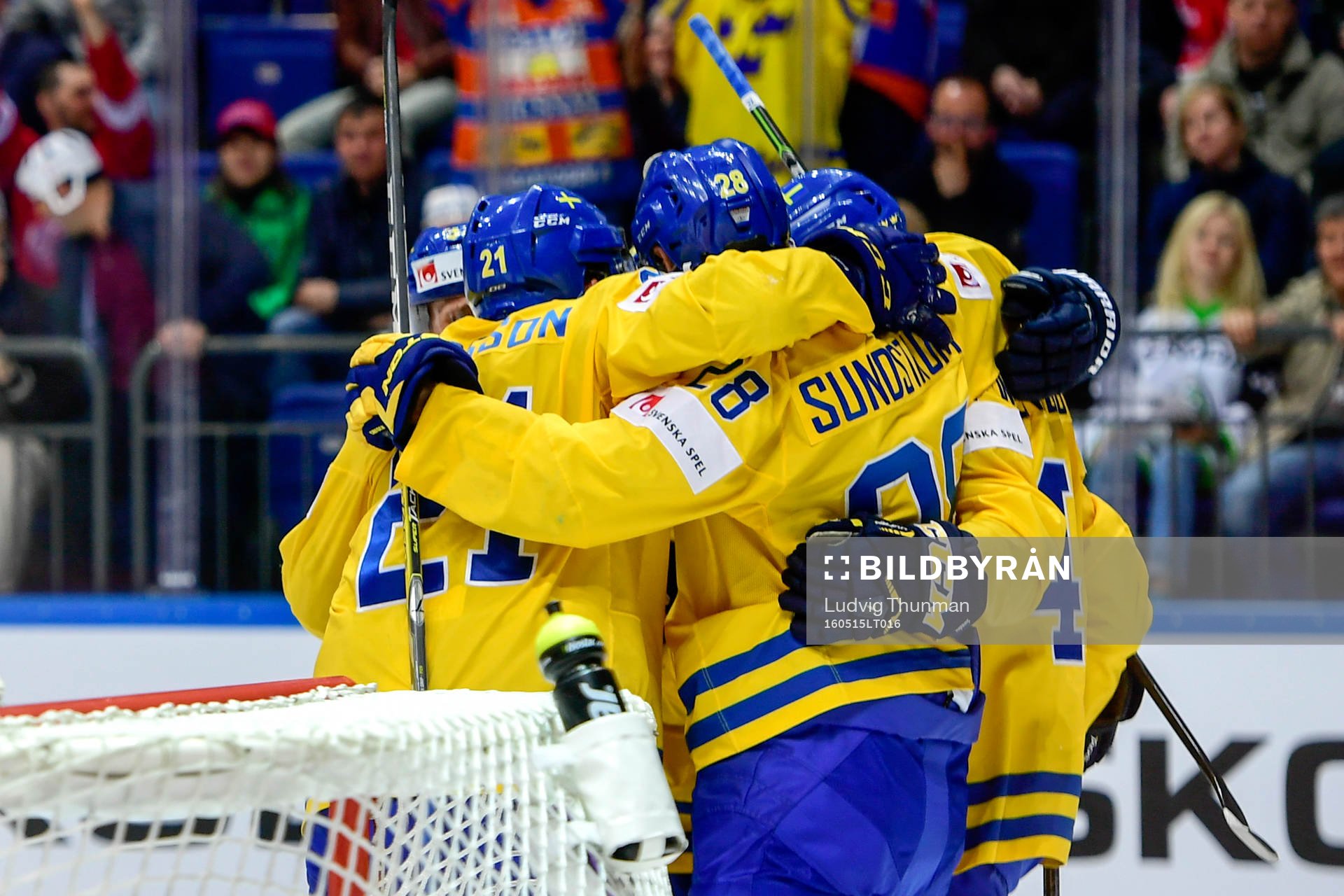 Sveriges Johan Sundström jublar