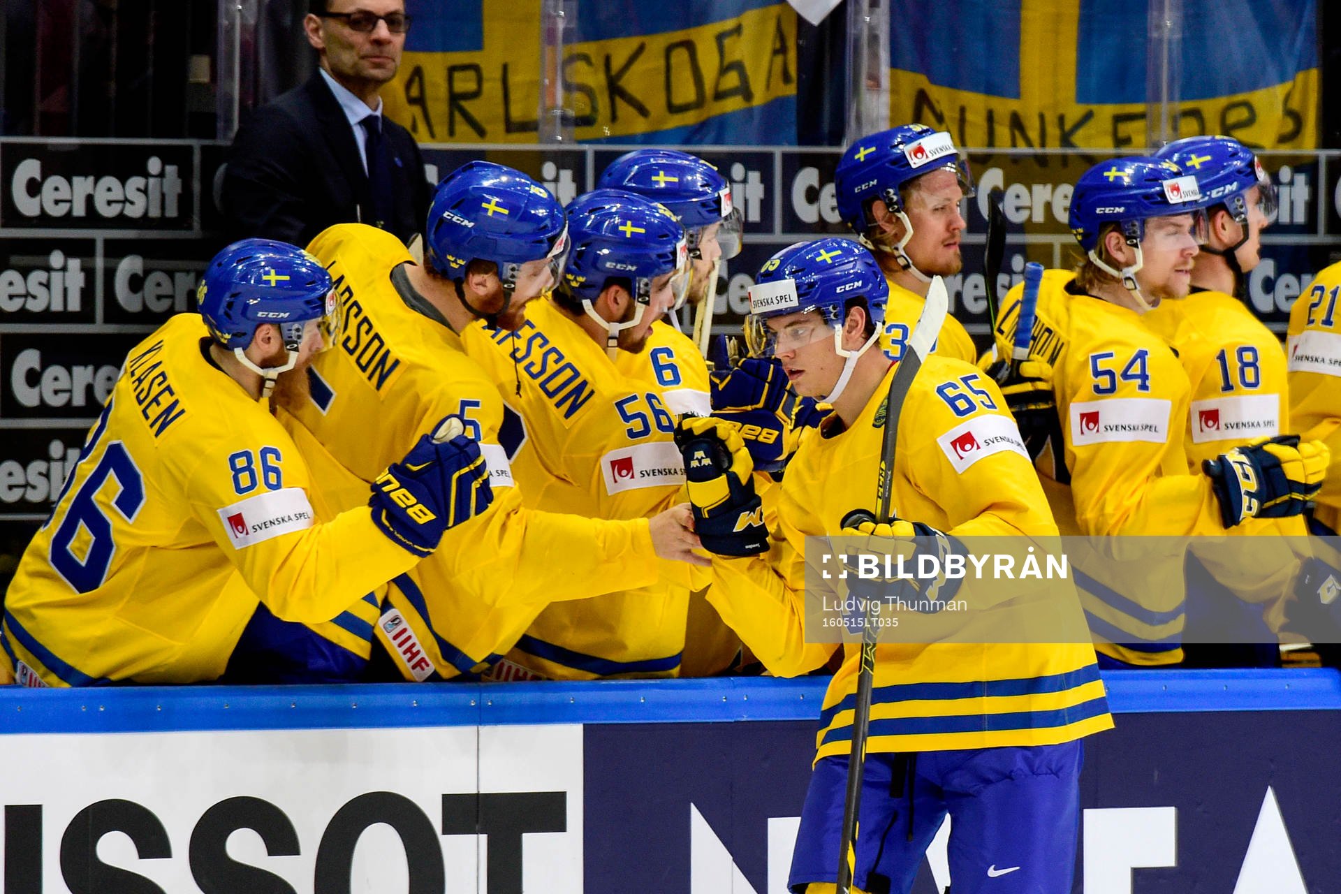 Sveriges Andre Burakovsky jublar