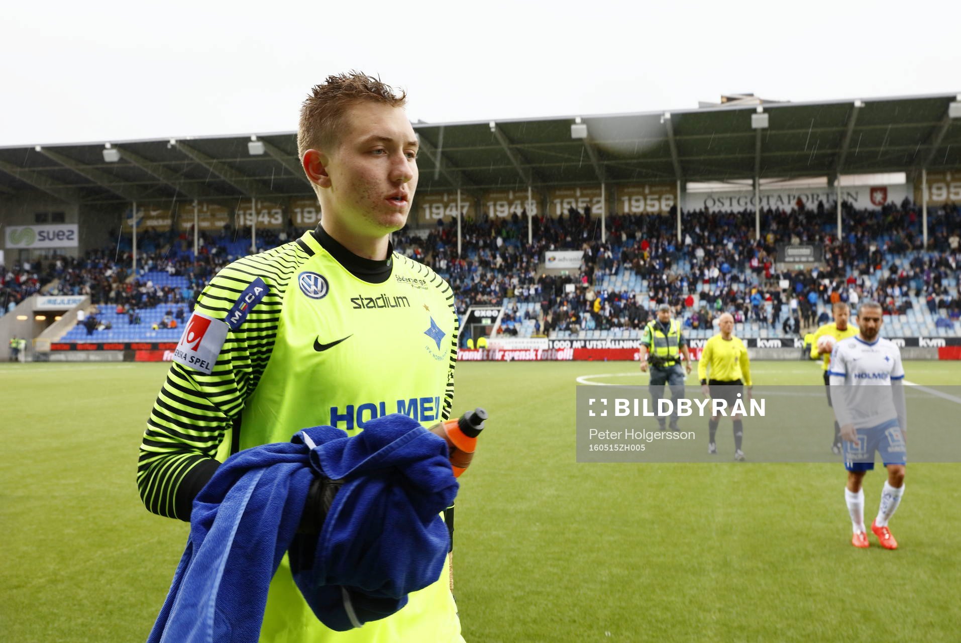 Norrköpings målvakt Andreas Vaikla under fotbollsmatchen i Allsvenskan mellan Norrköping och GIF Sundsvall den 15 maj 2016 i Norrköping.