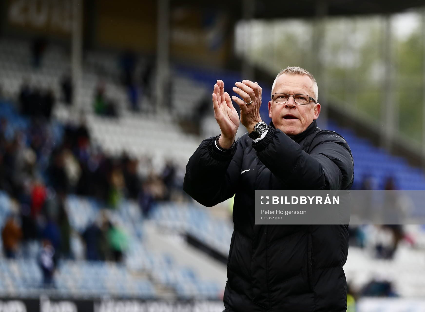 Norrköpings tränare Jan Andersson jublar