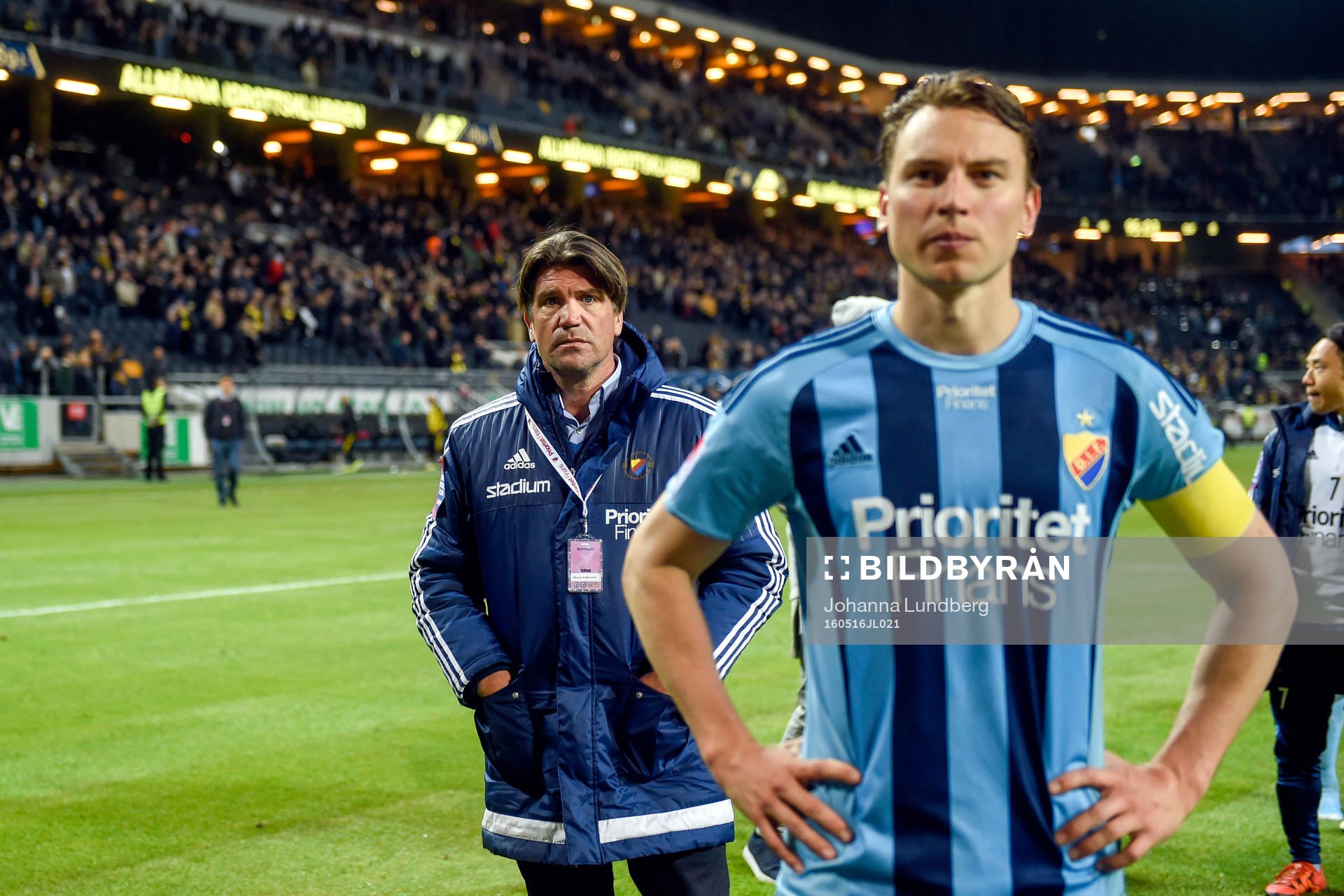 Djurgårdens sportchef Bo Andersson och Marcus Hansson