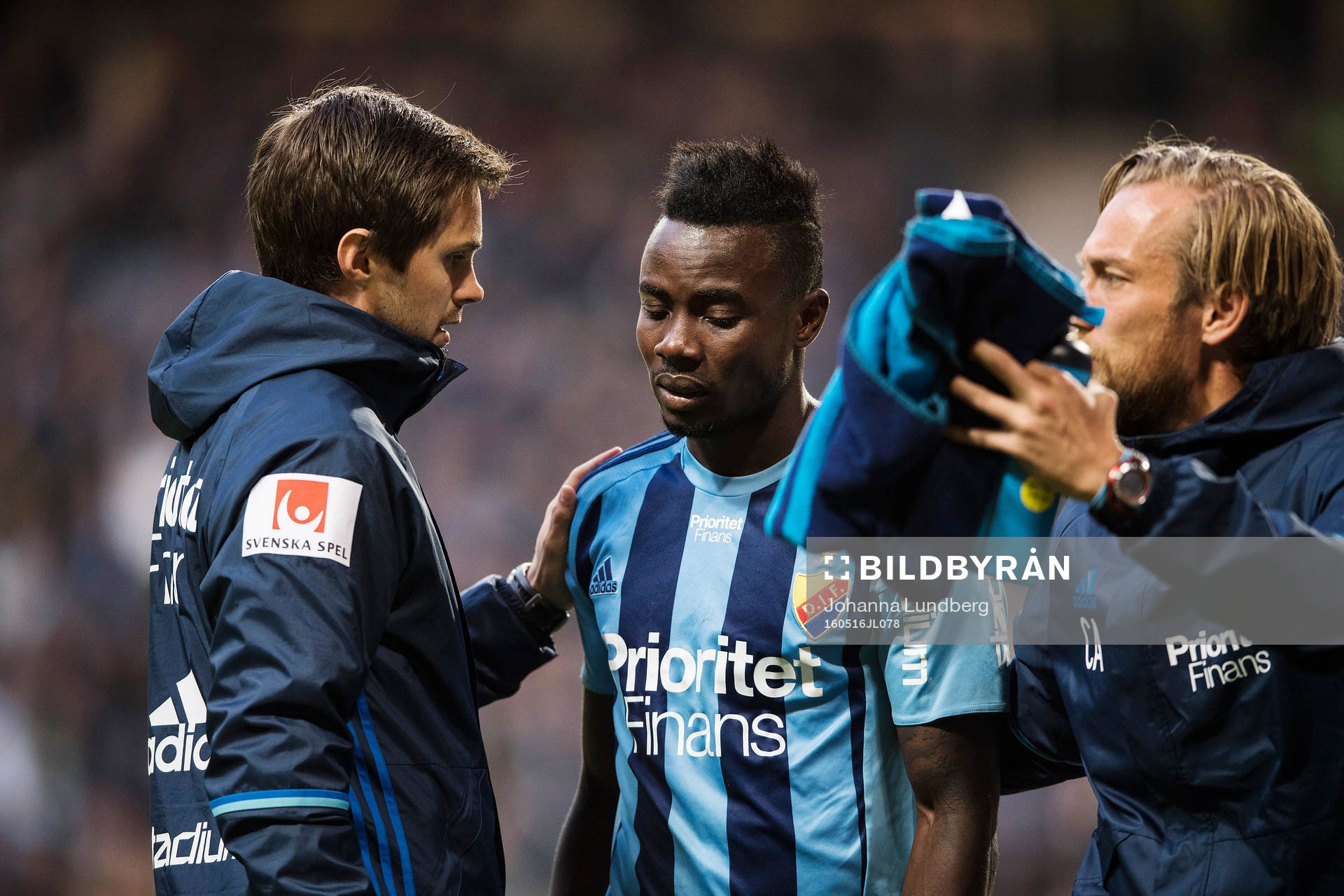Djurgårdens Sam Johnson får vård