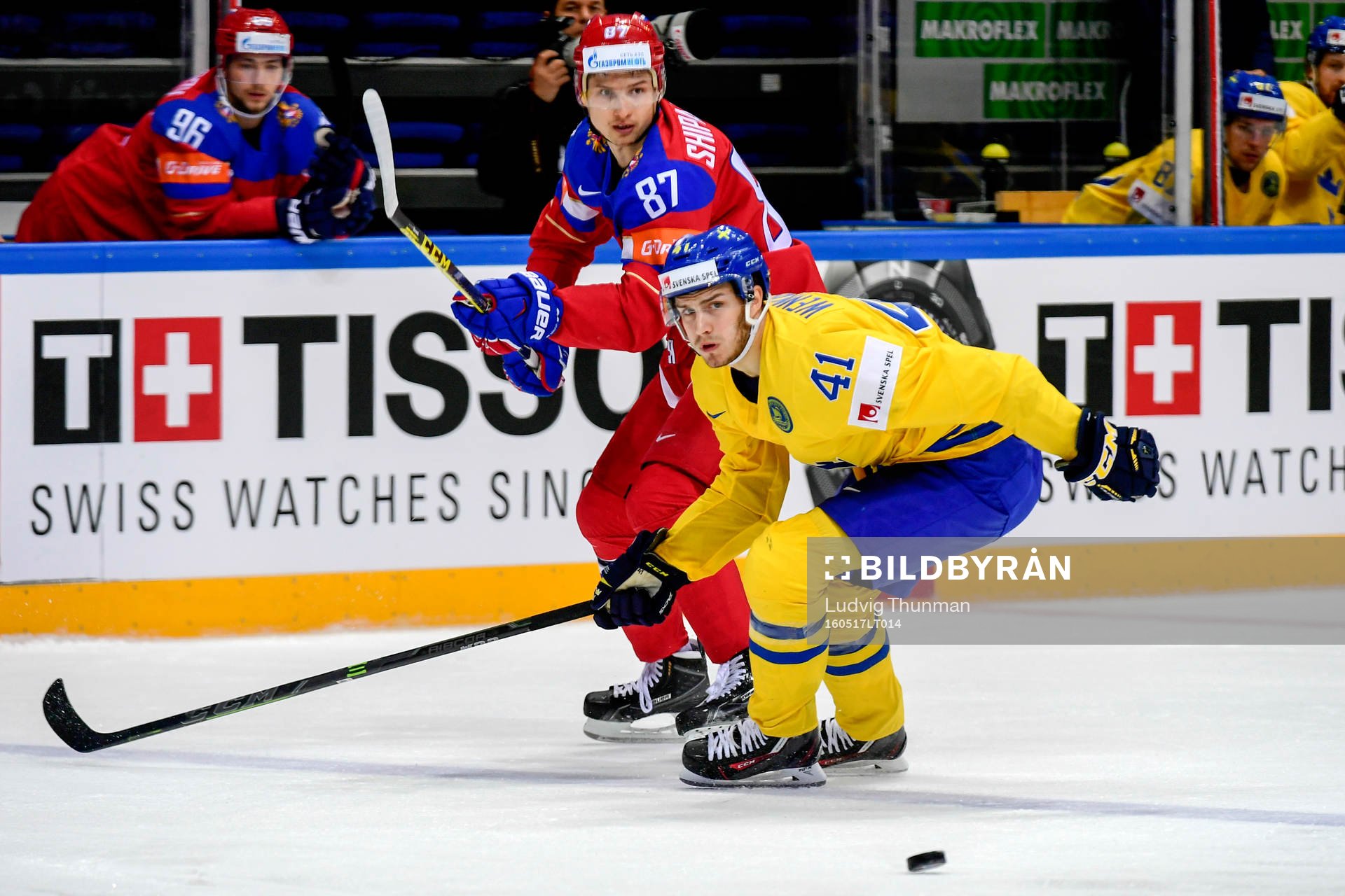 Rysslands Vadim Shipachyov och Sveriges Alexander Wennberg