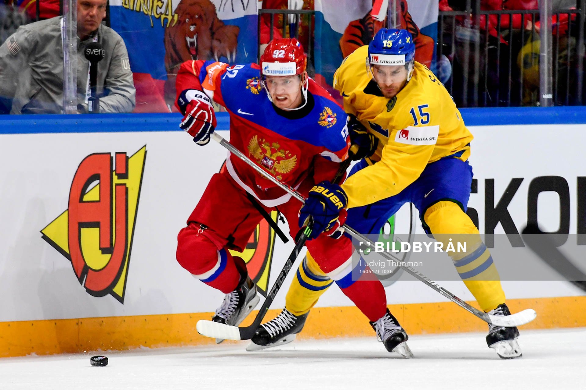 Rysslands Yevgeni Kuznetsov och Sveriges Mattias Sjögren