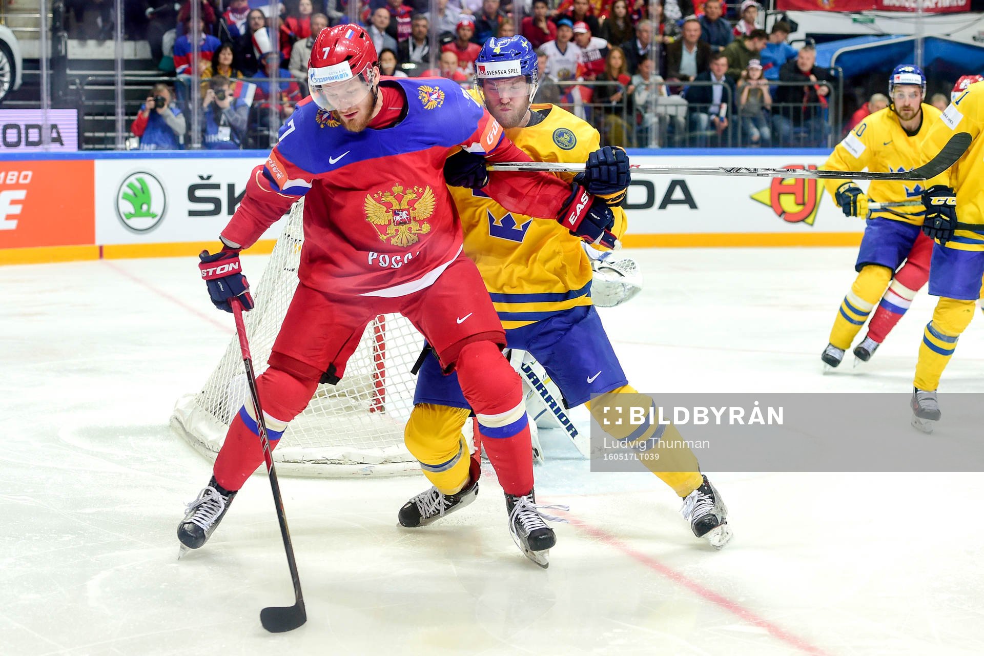 Rysslands Ivan Telegin och Sveriges Mattias Ekholm