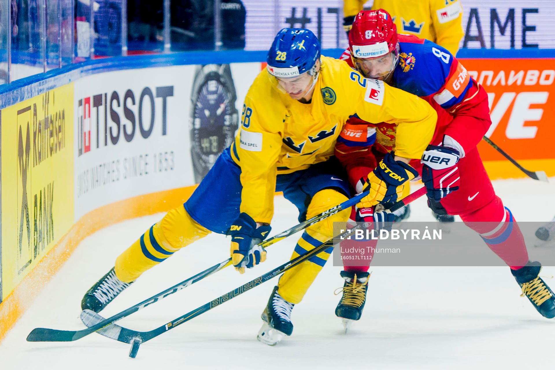 Sveriges Johan Sundström och Rysslands Alexander Ovechkin